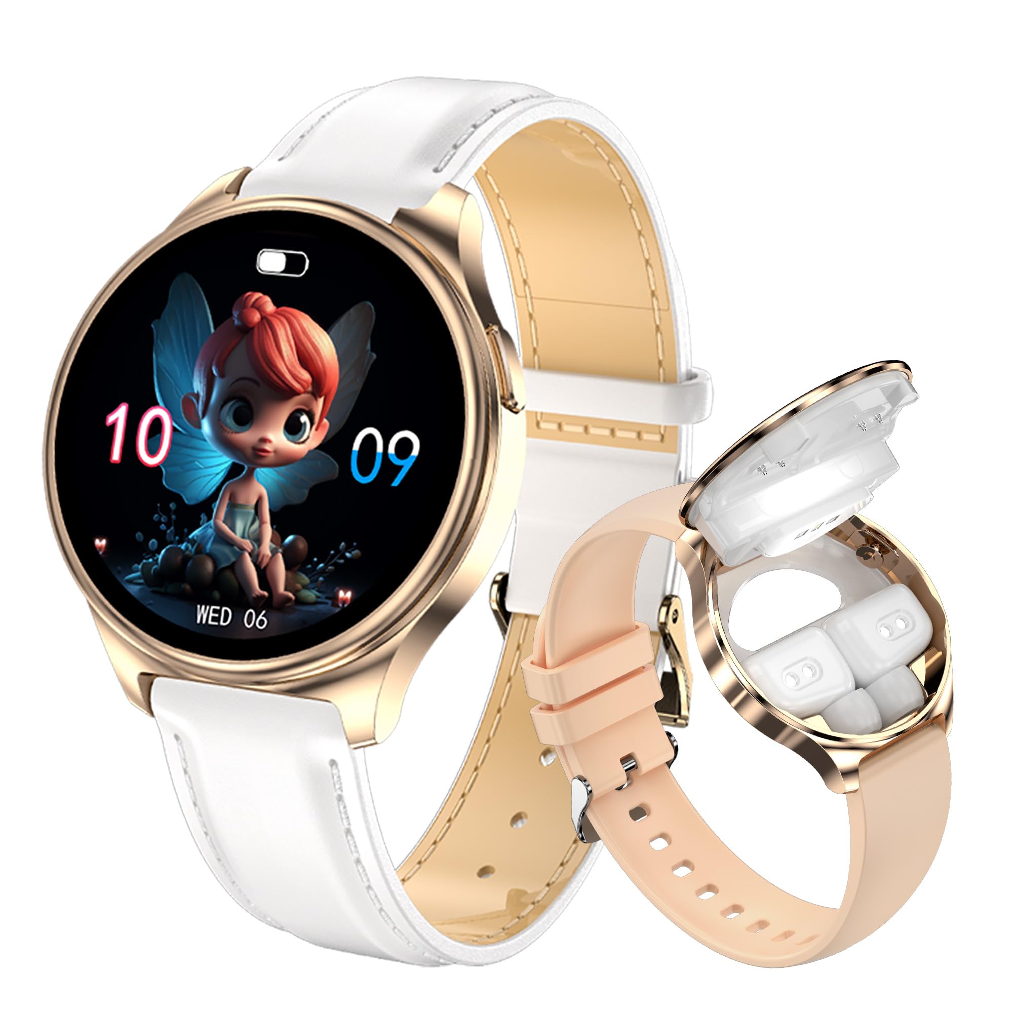 2 in 1 Smart Watch with Wireless Earbuds for Women - 1.27
