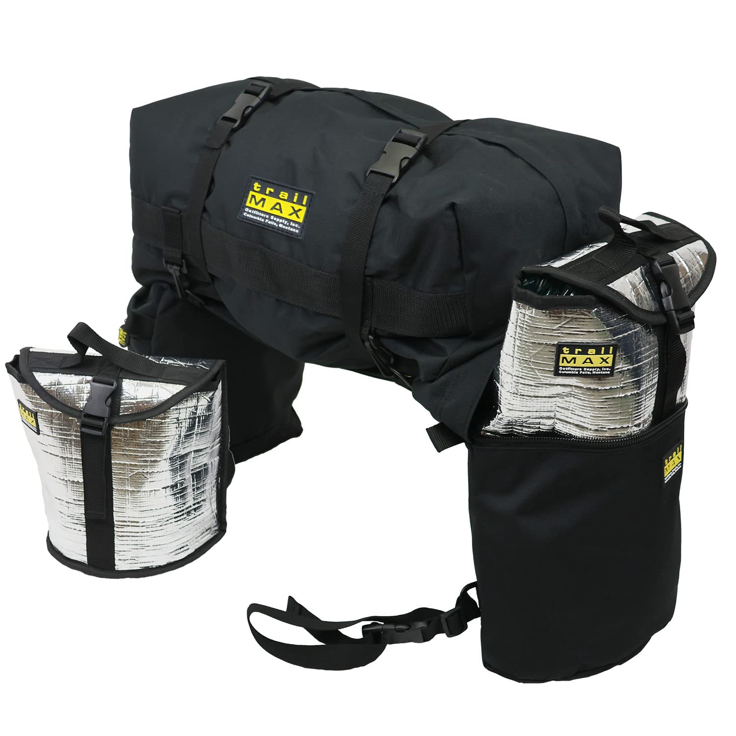 TrailMax Medium Insulated Horse Saddlebags for Western & Endurance Riding - Detachable Cantle Bag Included | Perfect for Trail Rides, Camping & Long-Distance Horseback Adventures