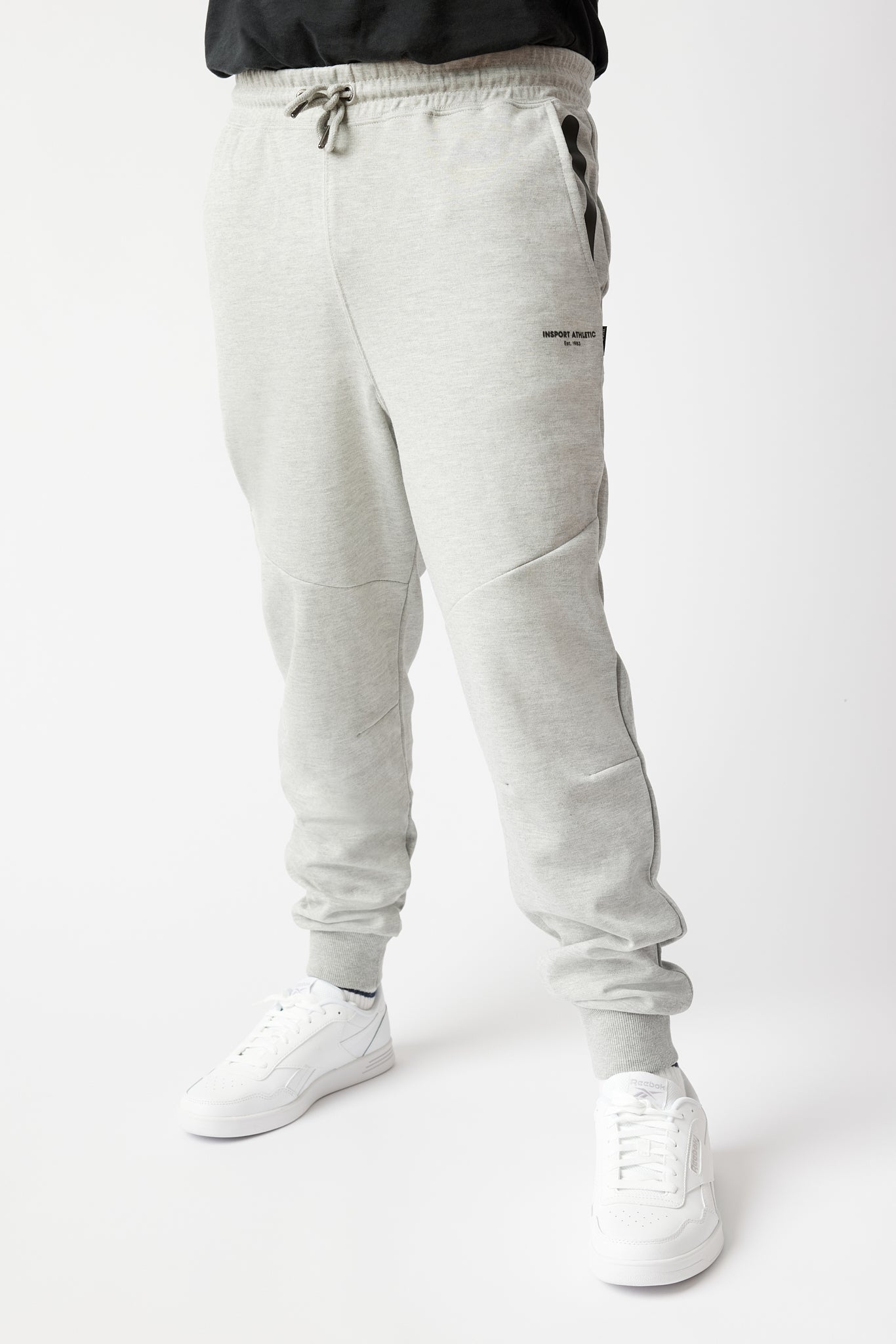 INSPORT Men's Performance Tech Grey Track Pants - Lightweight, Moisture-Wicking Joggers for Gym, Running & Casual Wear