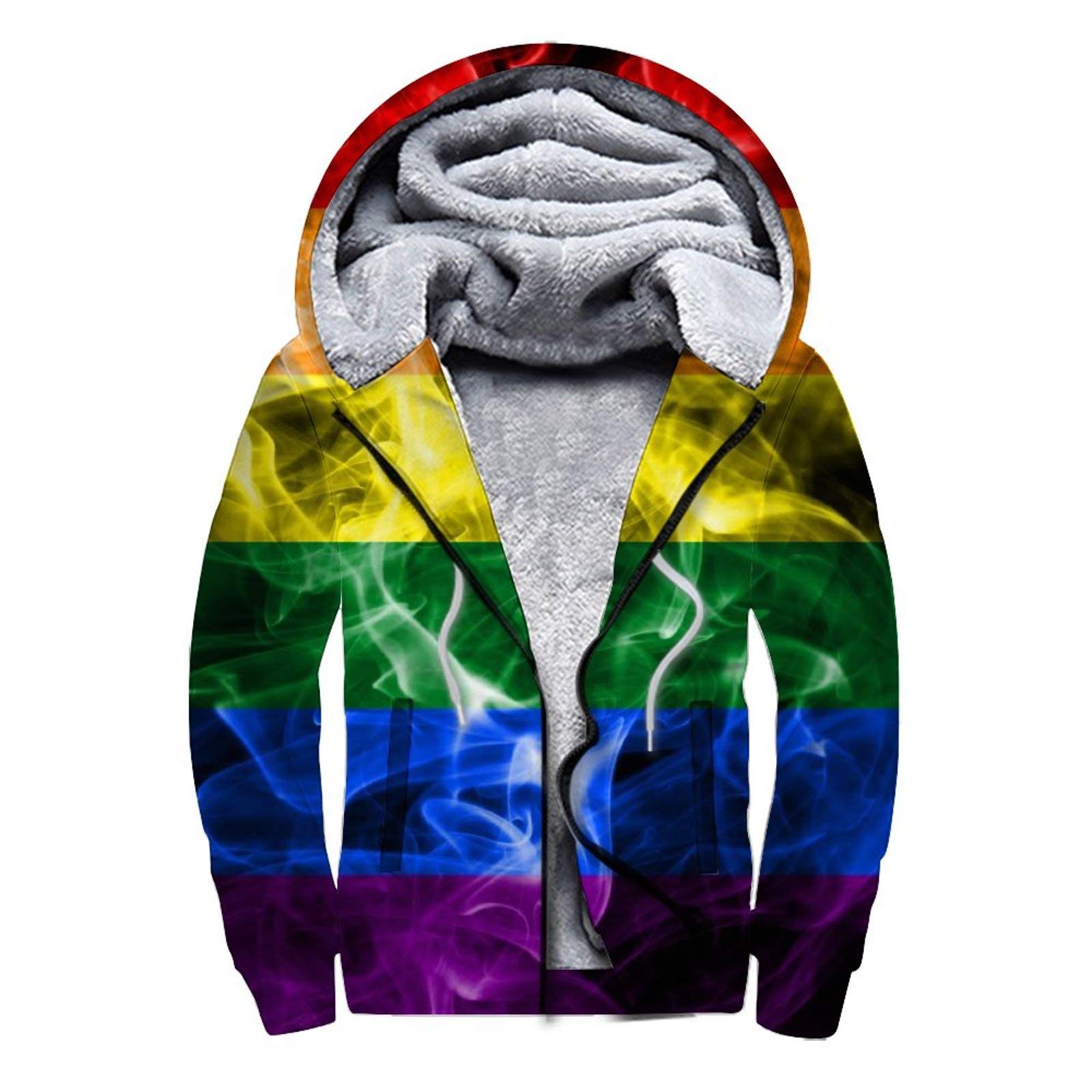 Men's Winter Fleece Hoodie - Full Zip Warm Sweatshirt Jacket for Men & Women (Sizes S-3XL) | Cozy Pullover for Outdoor Activities, Casual Wear & Cold Weather