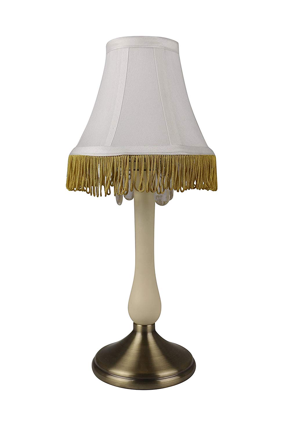 Cream With White/Gold Fringe
