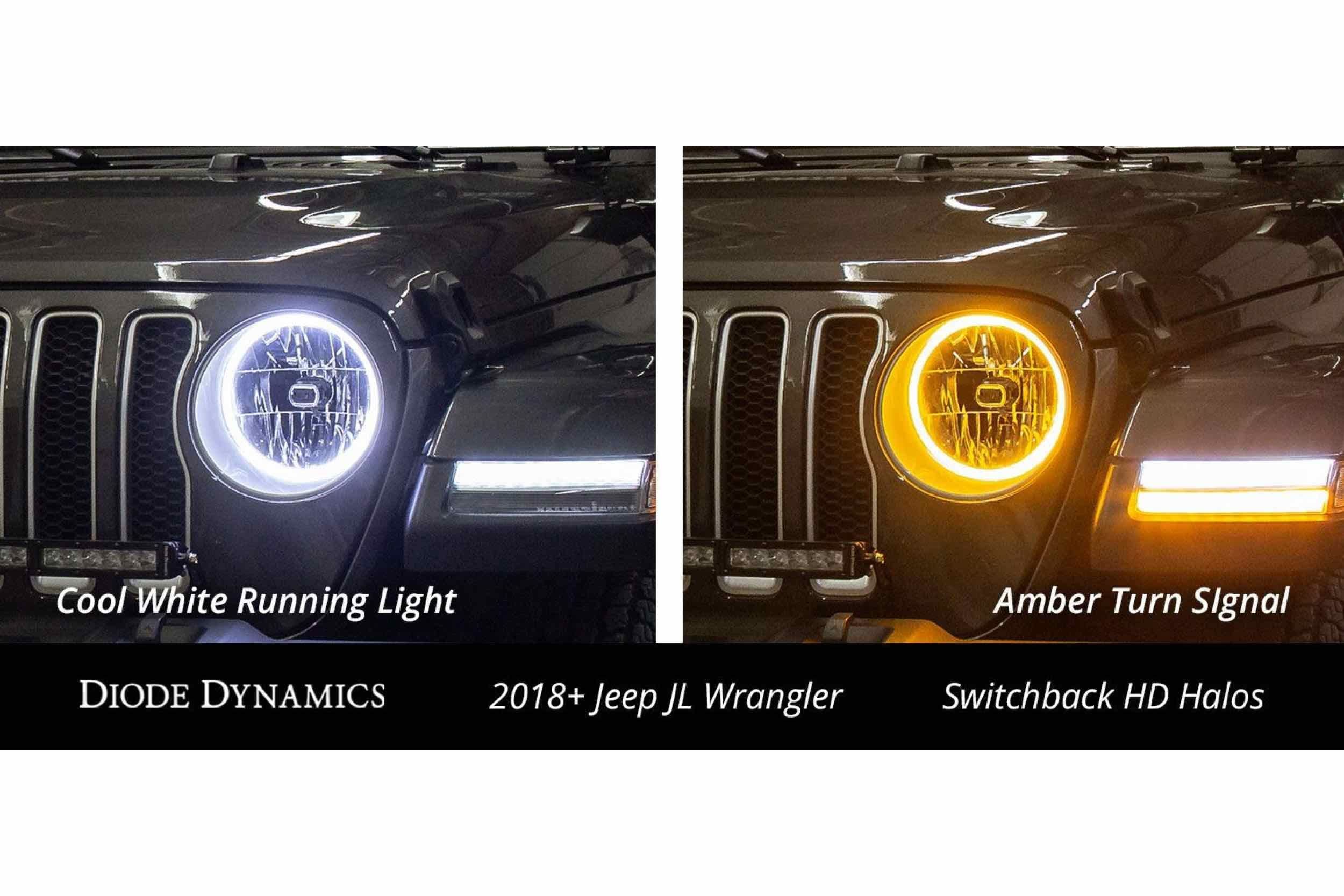 Halo Lights LED 70mm White Pair - High Performance LED Angel Eyes for Cars & Motorcycles - Perfect for Headlight, Grill, and Interior Accent Lighting