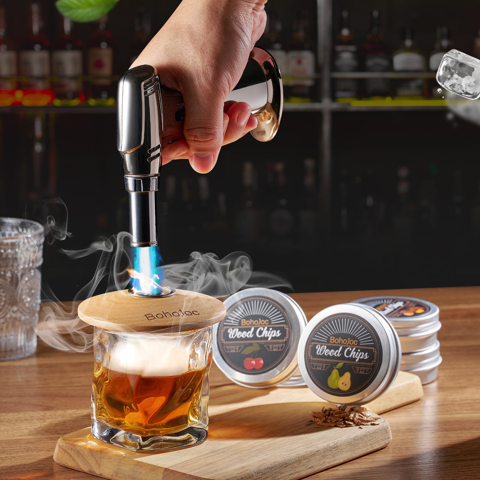 Premium Cocktail Smoker Kit with Torch - Unique Gifts for Men, Dad & Boyfriend | No Butane Required | Perfect for Christmas, Anniversary & Birthday Presents | Great for Home Bars, Parties & Mixology Enthusiasts