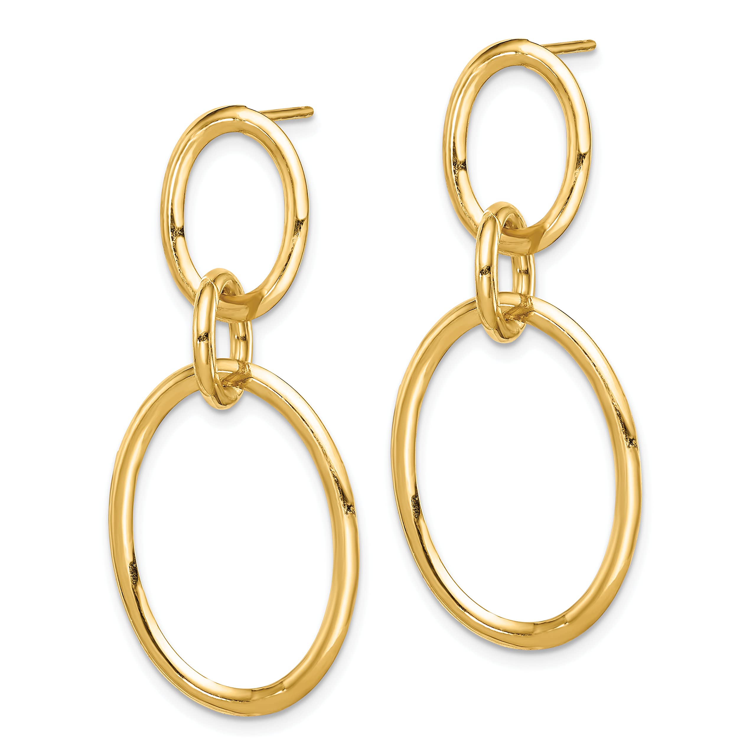 14K Yellow Gold Hoop Earrings for Women - Classic Circle Huggie Earrings for Everyday Wear, Gift Giving & Special Occasions