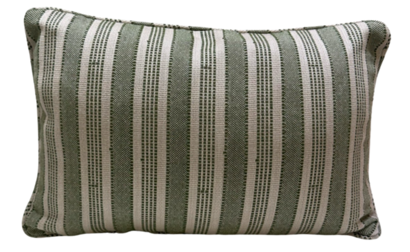 Amida Green Natural Outdoor Pillow Cover - Waterproof & UV Resistant - Perfect for Patio, Garden, and Poolside Decor