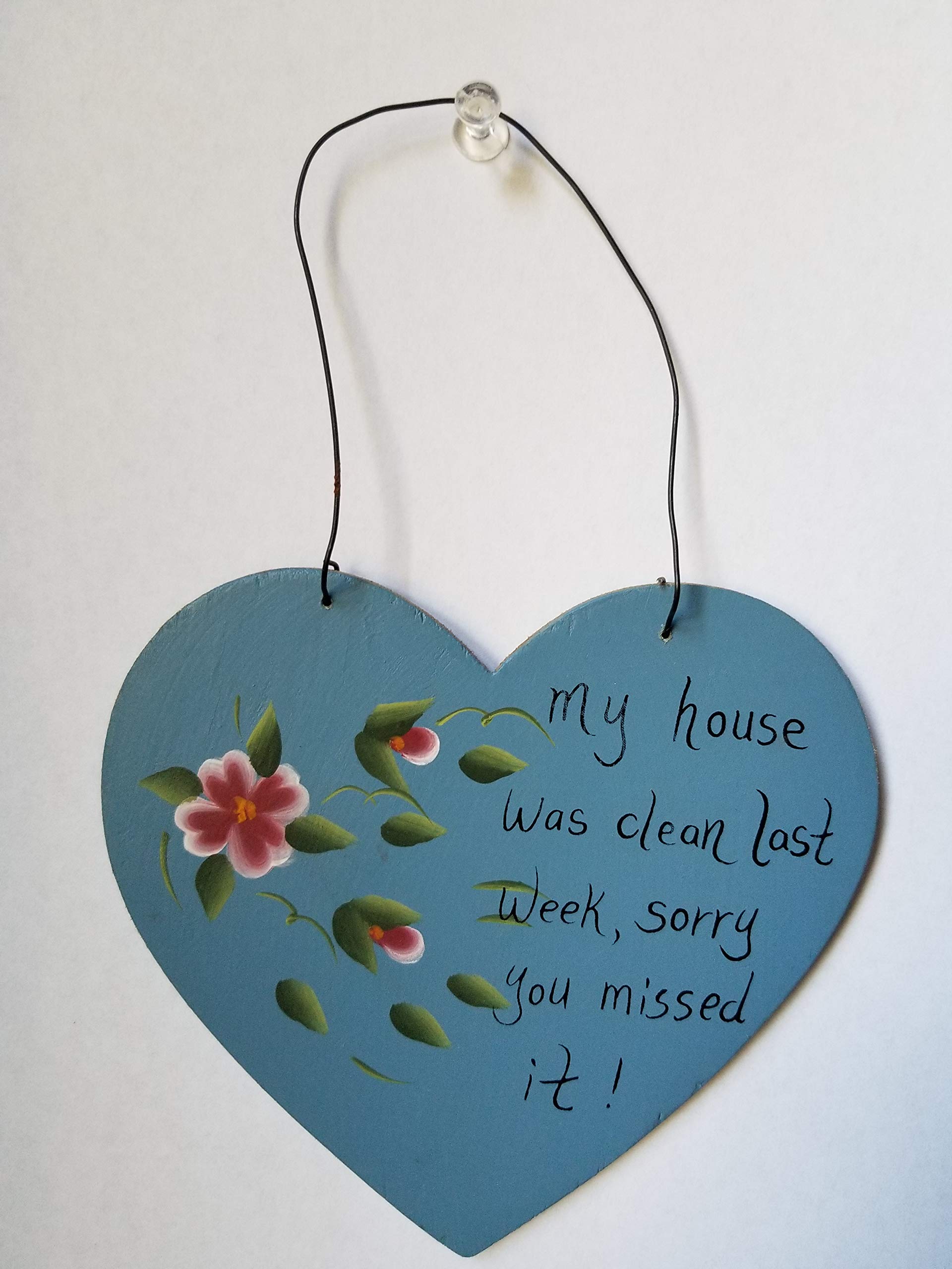 Funny House Cleaning Wall Sign - 'My House Was Clean Last Week, Sorry You Missed It!' Home Decor for Kitchen, Living Room & Entryway