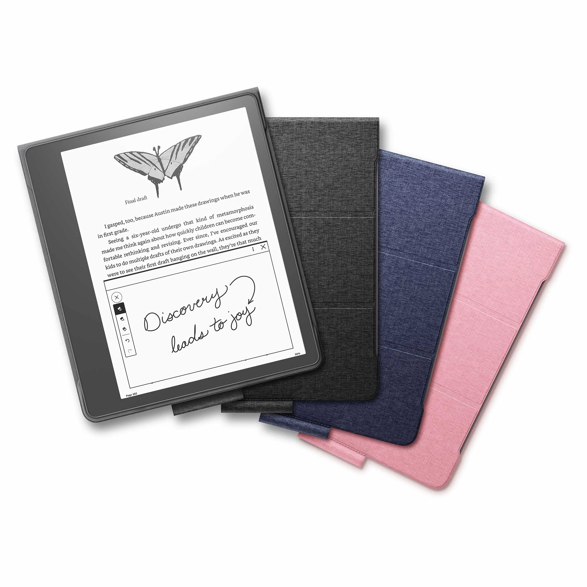 Amazon Kindle Scribe Fabric Folio Cover with Magnetic Attachment - Slim Protective Case for 10.2