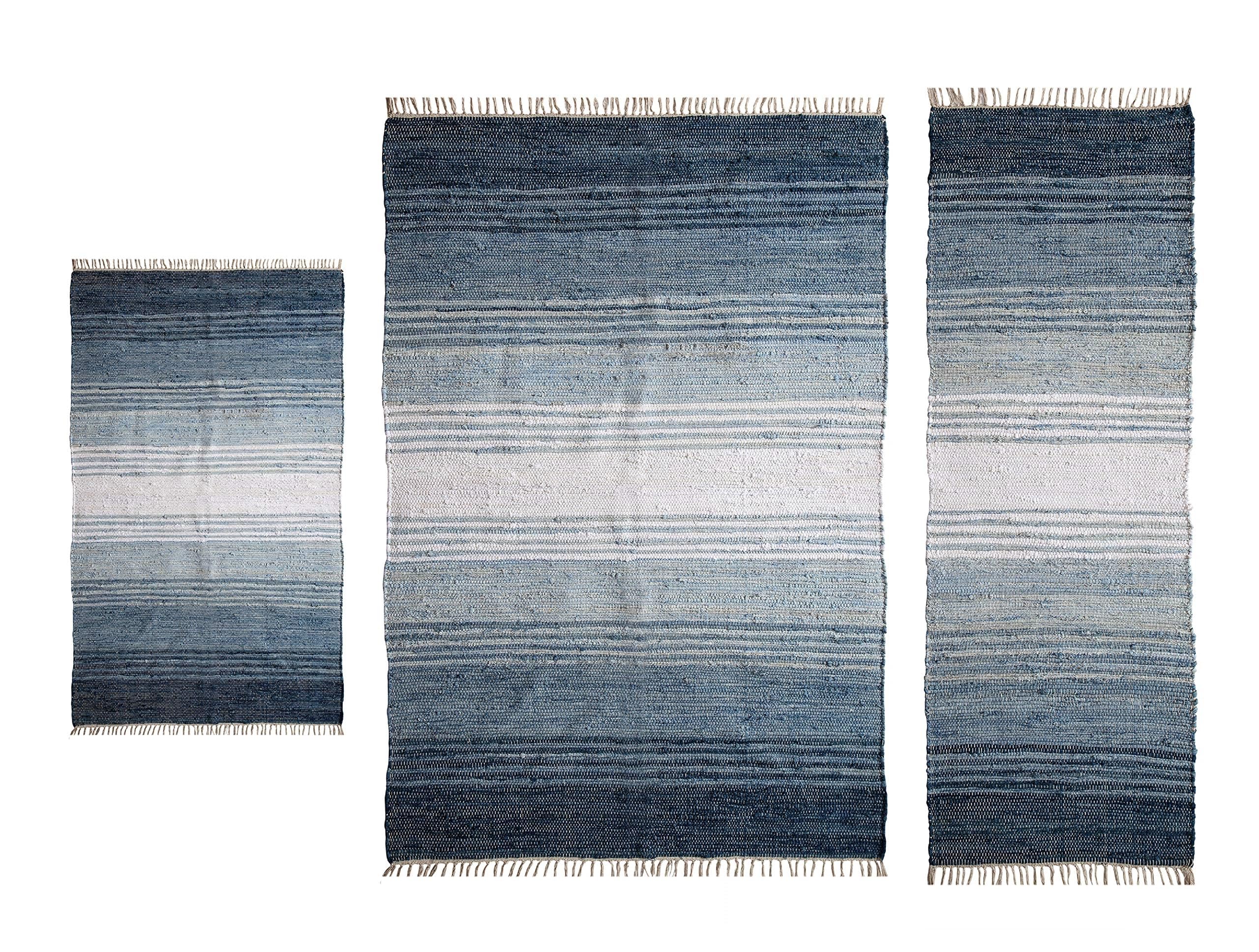 Home Weavers Richmond Gradation Collection Reversible Area Rug - Machine Washable, Foldable Indoor Carpet for Living Room & Bedroom - 4'x6', 2'x6', 1'7