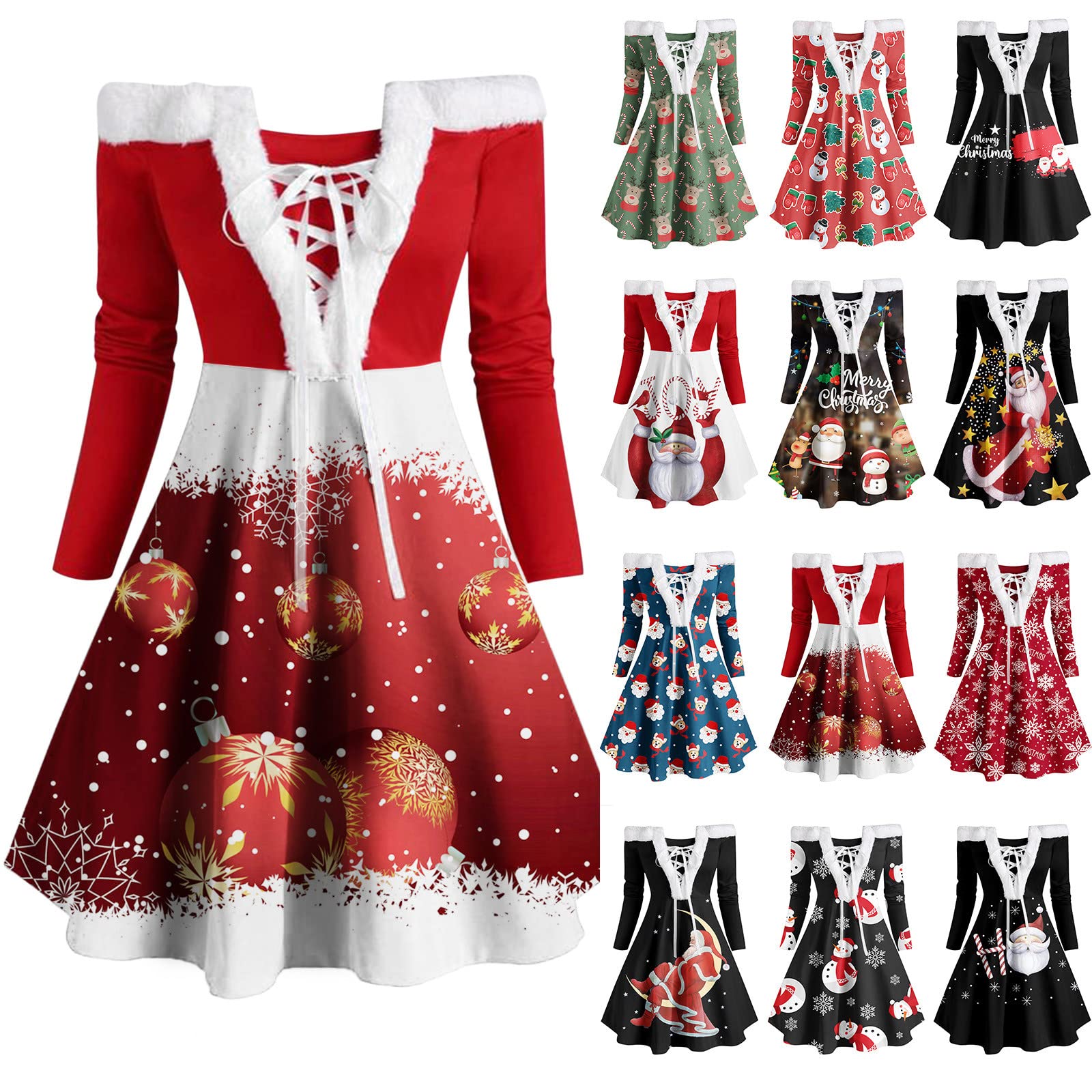 Elegant Off-Shoulder Corset Christmas Party Dress for Women - Snowflake & Snowman Print Cocktail Dress for Holiday Gatherings, Xmas Dinner & Festive Celebrations
