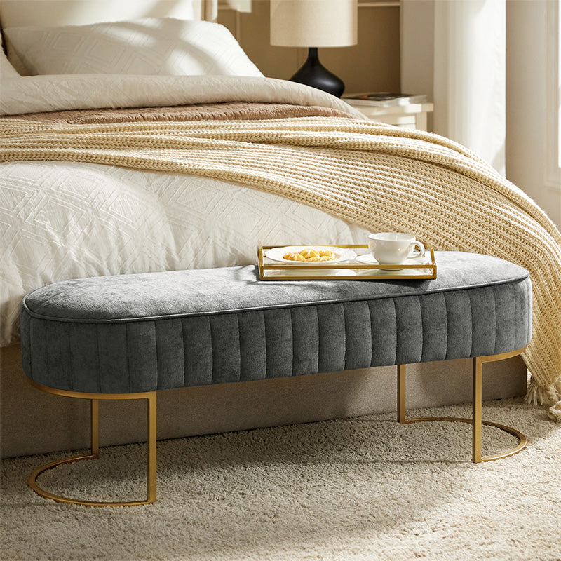 Damian Entryway Bench with Storage & Sturdy Metal Base - Modern Hallway Shoe Bench for Entryway, Living Room & Bedroom - Perfect for Organizing Shoes, Hats & Bags