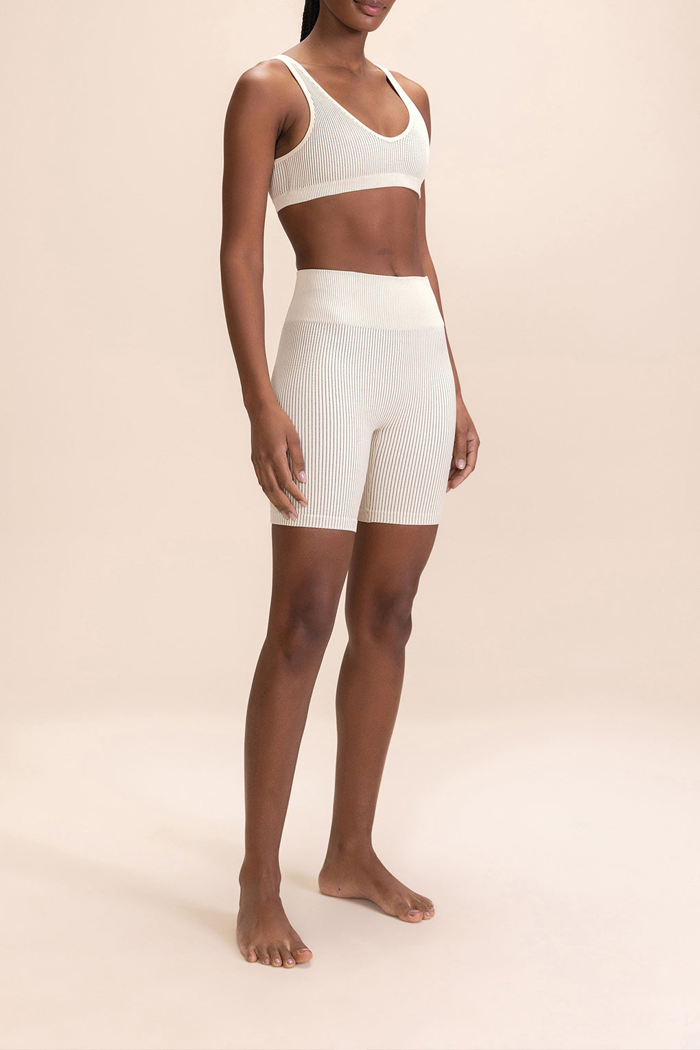 High Waist Ribbed Seamless Shorts for Women - Comfortable Stretchy Yoga Workout Shorts - Perfect for Gym, Running, Lounge & Sleep