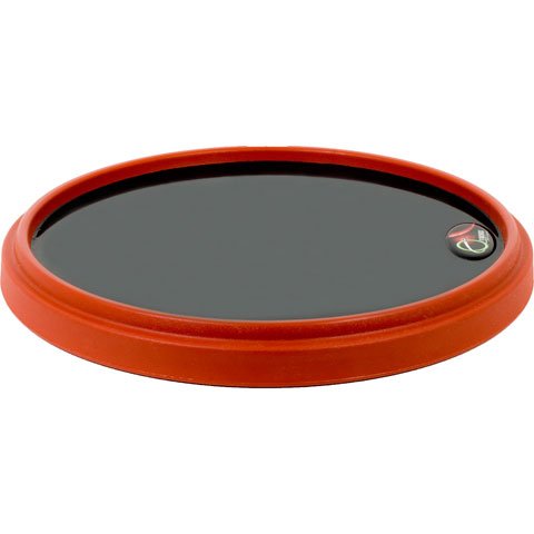 Invader V3RED Drum Practice Pad with Red Rim - Single Pack for Drummers | Perfect for Quiet Drumming Practice at Home, Studio, or On-the-Go
