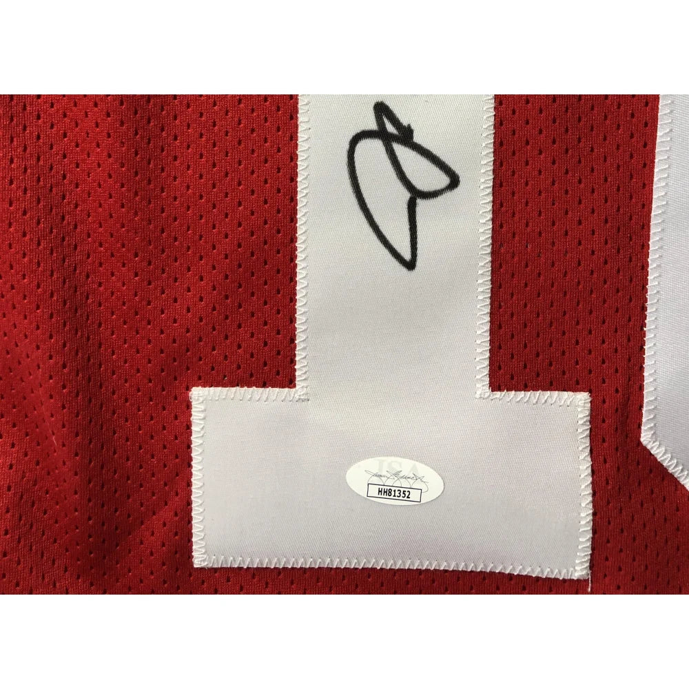 Authentic Joe Montana Signed Red San Francisco 49ers Jersey with JSA COA - Perfect for NFL Memorabilia Collectors & 49ers Fans Display