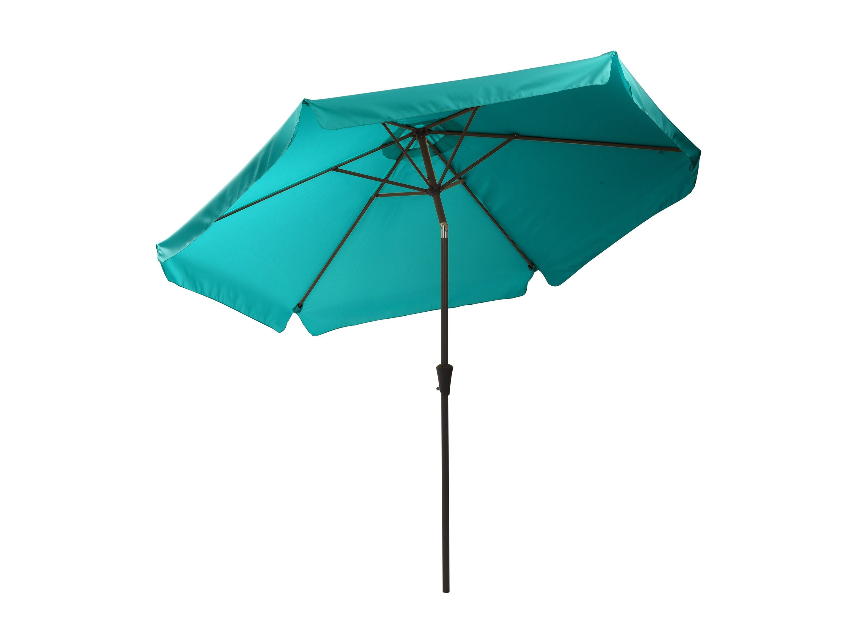 10ft Round Turquoise Patio Umbrella - UV Protection Outdoor Market Umbrella for Poolside, Beach, Garden, and Backyard Relaxation