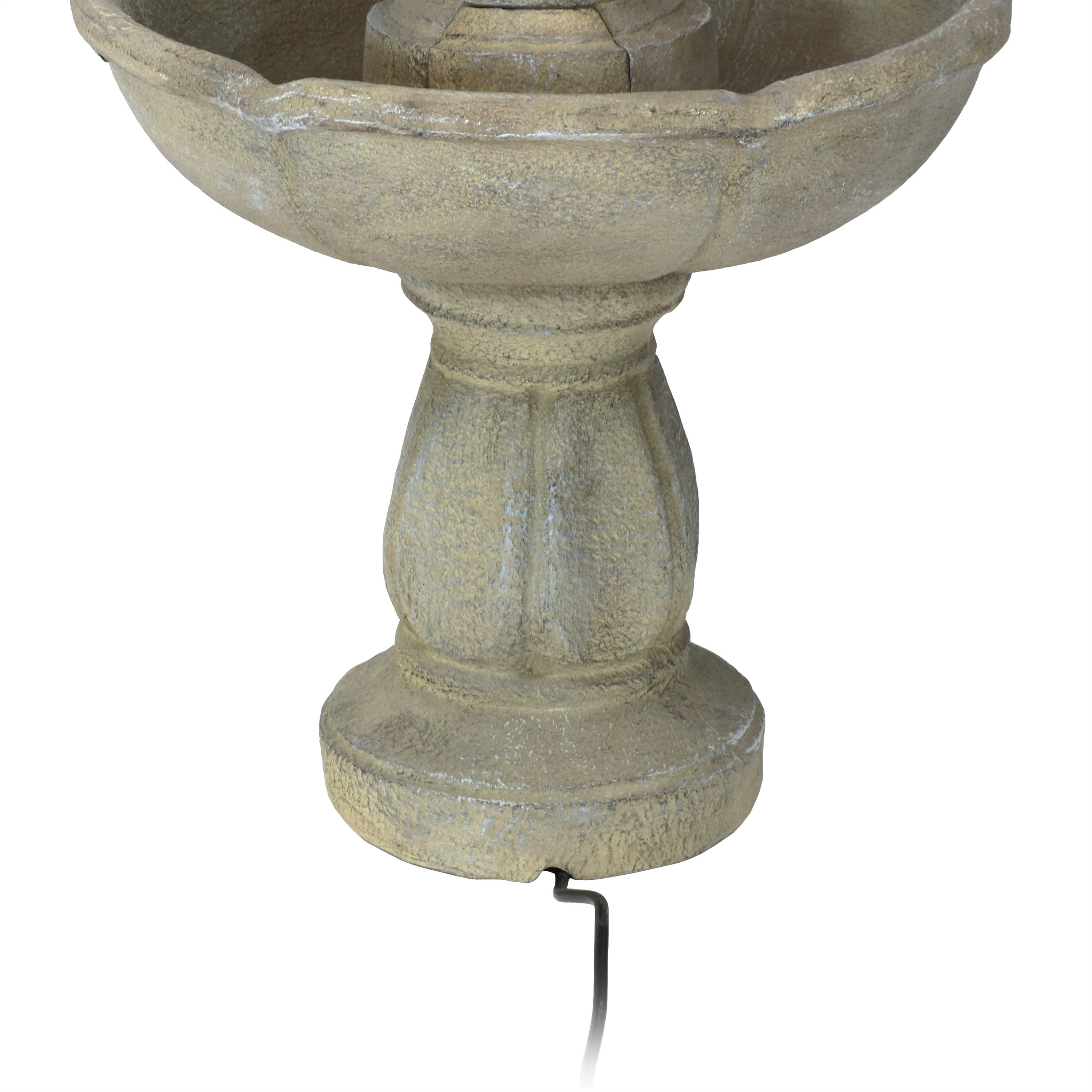 Sunnydaze Birds' Delight Outdoor Water Fountain with Pump - 35 Inch Height, Solar Powered Garden Decor for Patio, Yard & Backyard - Attracts Birds & Creates Relaxing Ambience