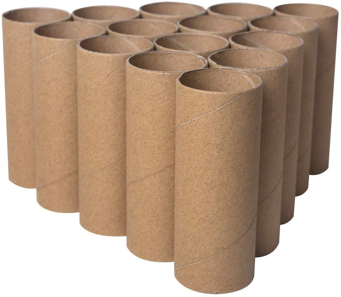 30 Pack Thick Brown Cardboard Tubes for DIY Crafts - 1.57 x 3.9 Inch Round Paper Tubes - Perfect for Holiday Decorations, Gift Wrapping & School Projects