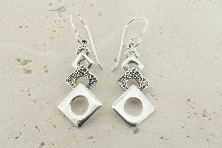 4 Texture Diamond Drop Earrings for Women - Elegant Dangle Earrings for Parties, Weddings & Special Occasions