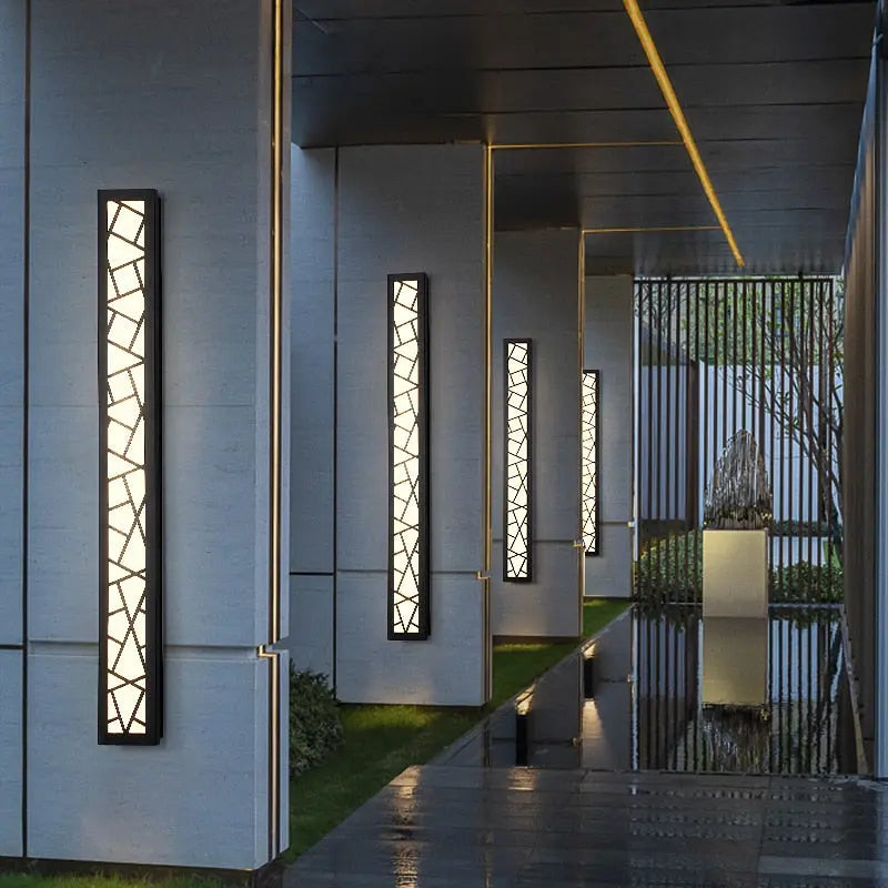 Modern Large Outdoor Wall Lights - Waterproof LED Exterior Lighting for Porch, Patio, Garden & Backyard - Dusk to Dawn Sensor & Energy Efficient
