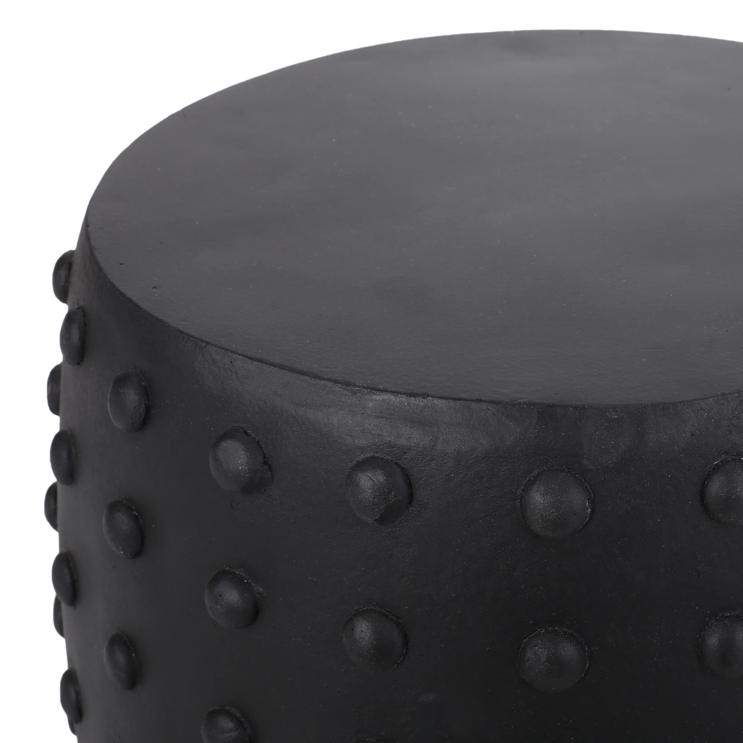 Christopher Knight Home Ospery End Table - Modern Matte Black Nightstand for Bedroom, Living Room, or Office - Small Side Table with Sturdy Metal Frame