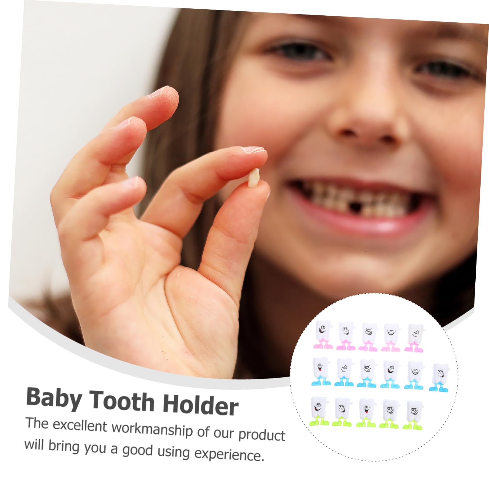 UPKOCH 100 Pack White Plastic Tooth Keepsake Boxes - Tooth Fairy Organizer Storage for Baby Teeth, Kids Dental Souvenirs (Great for Tooth Fairy Gifts & Childhood Memory Preservation)
