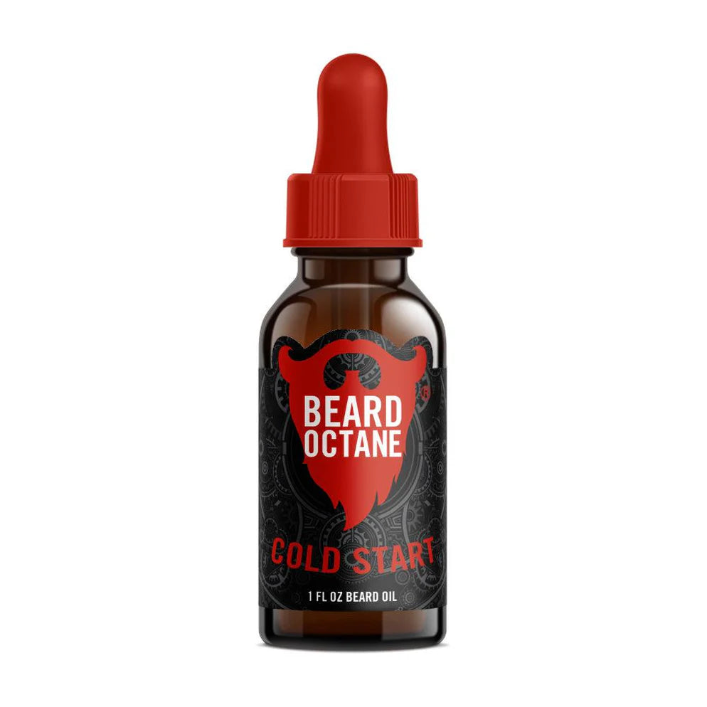 Beard Octane Cold Start Beard Oil for Men - Natural Conditioning & Hydration for Soft, Healthy Facial Hair - Perfect for Daily Grooming & Styling