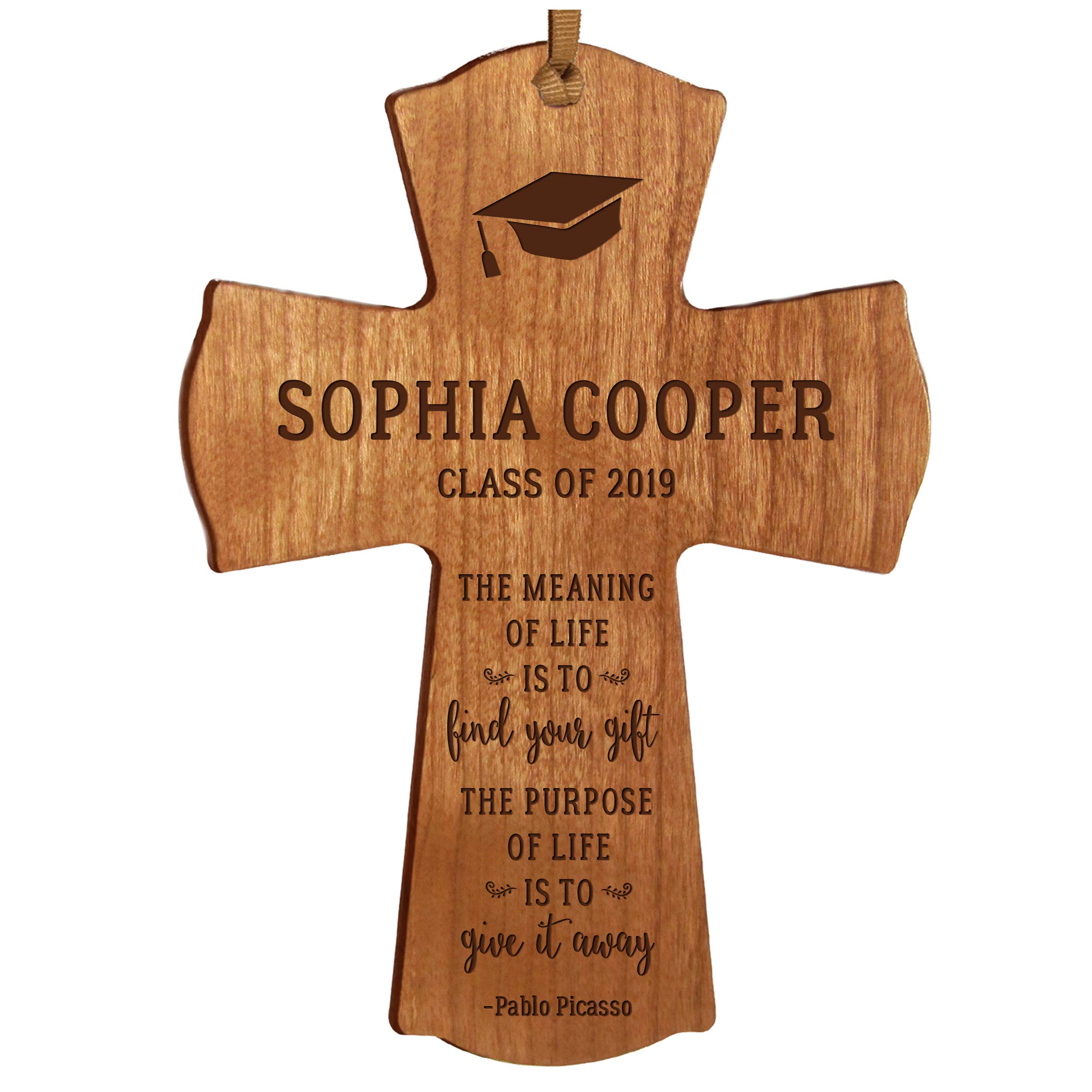 LifeSong Milestones Personalized Wooden Cross Graduation Gift - 4