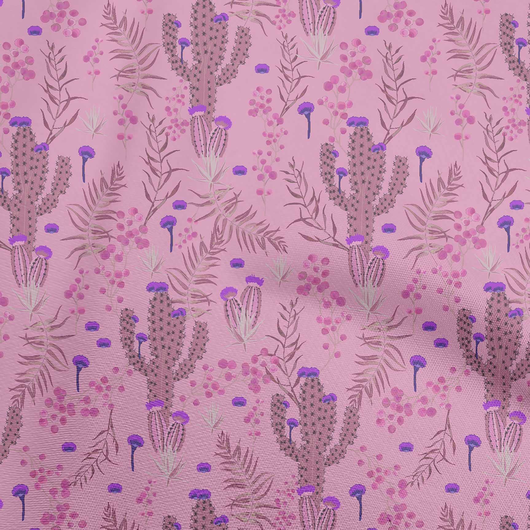 oneOone Velvet Pink Tropical Print Fabric by The Yard - 58 Inch Wide for DIY Clothing, Quilting & Home Decor | Soft, Durable Sewing Material for Dresses, Curtains & Crafts