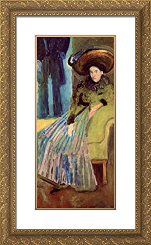 Gold Ornate Wood Frame with Double Matting