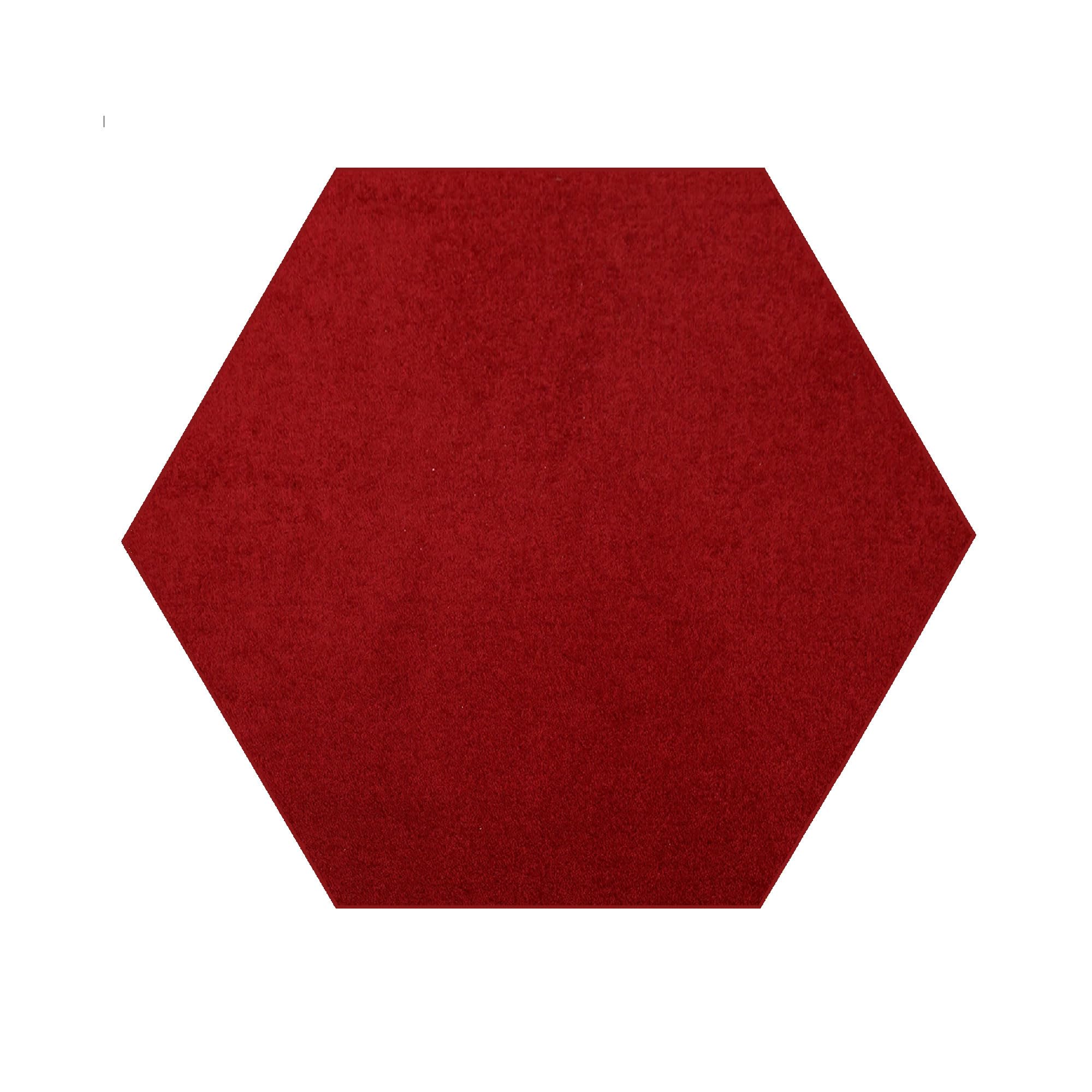 Kids Galaxy Themed Hexagon Area Rug - 12' Red Indoor Carpet, Stain & Fade Resistant, Non-Slip, Pet & Child Safe - Perfect for Living Room, Bedroom, Nursery, Playroom & Wedding Decor - Made in USA