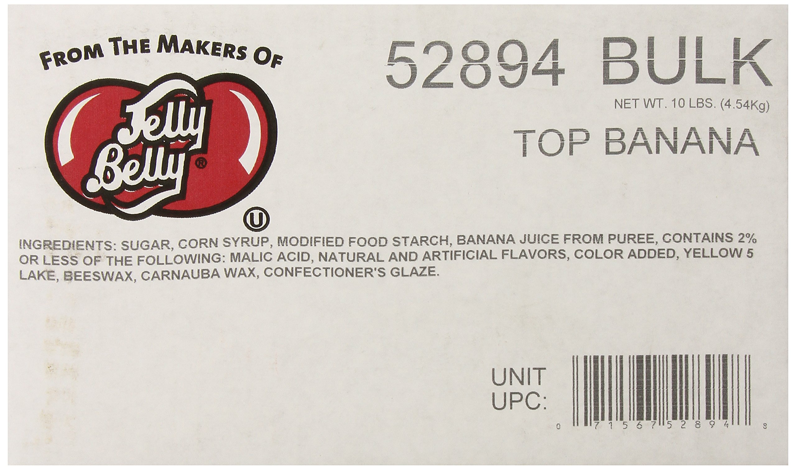 Jelly Belly Top Banana Jelly Beans - 10-Pound Bulk Box | Gourmet Banana Flavored Candy for Parties, Baking & Snacking