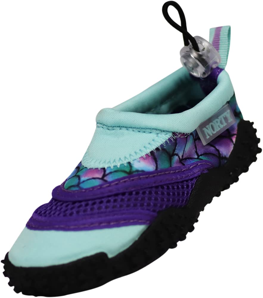 NORTY Wave Aqua Sock - Kids Water Shoes for Swimming, Beach & Pool - Breathable Quick-Dry Aqua Socks with Non-Slip Sole - Perfect for Beach Vacation, Water Parks & Outdoor Activities