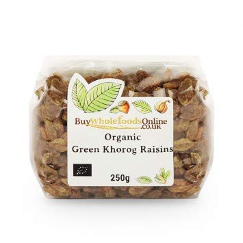 Organic Green Khorog Raisins 250g - All-Natural Dried Fruit Snacks | Healthy Vegan Non-GMO Gluten-Free No Sugar Added | Perfect for Baking, Granola, Yogurt & Smoothies | Great for Kids Lunchboxes, Office Snacks & Energy Bites | Ideal for Camping, Hiking, Holiday Baking & Healthy Cooking | Bulk Pack for Family & Commercial Use | Use in Breakfast Bowls, Trail Mix, Salads, Desserts & Oatmeal | Healthy Snacking On-The-Go, Post-Workout Recovery & Weight Management