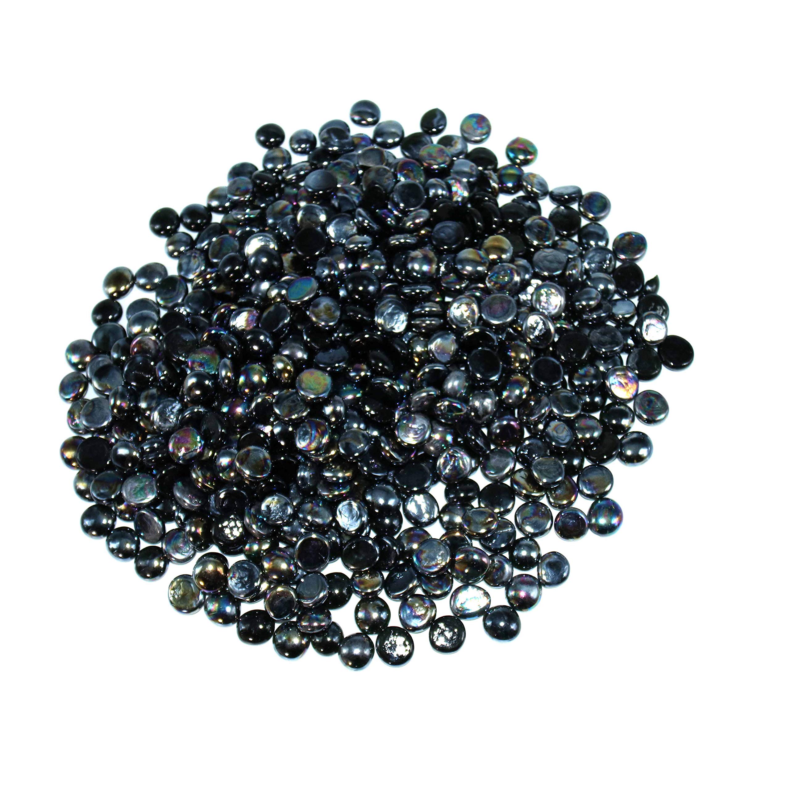 Premium Black Glass Marbles for Vases - 5lb Decorative Stones for Home Decor, Floral Arrangements, Aquarium Gravel, Table Scatter, Party Centerpieces, Mosaic Art & DIY Crafts - Perfect for Wedding Decor, Fish Tank Landscaping and Creative Gift Ideas