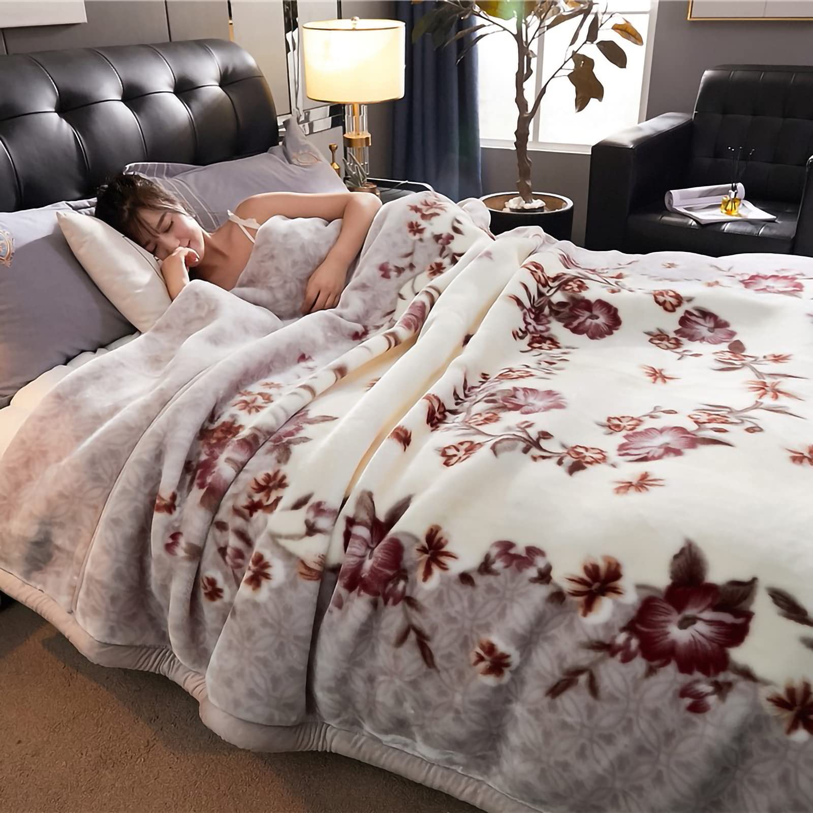 9 Lbs Mink Blanket - 79x91 Inch Ultra Soft Plush Fleece Blanket, 750GSM Heavy Weight Warm Blanket for Full/Queen Bed | Cozy Home Decor, Perfect for Living Room Couch, Bedroom & Winter Nights