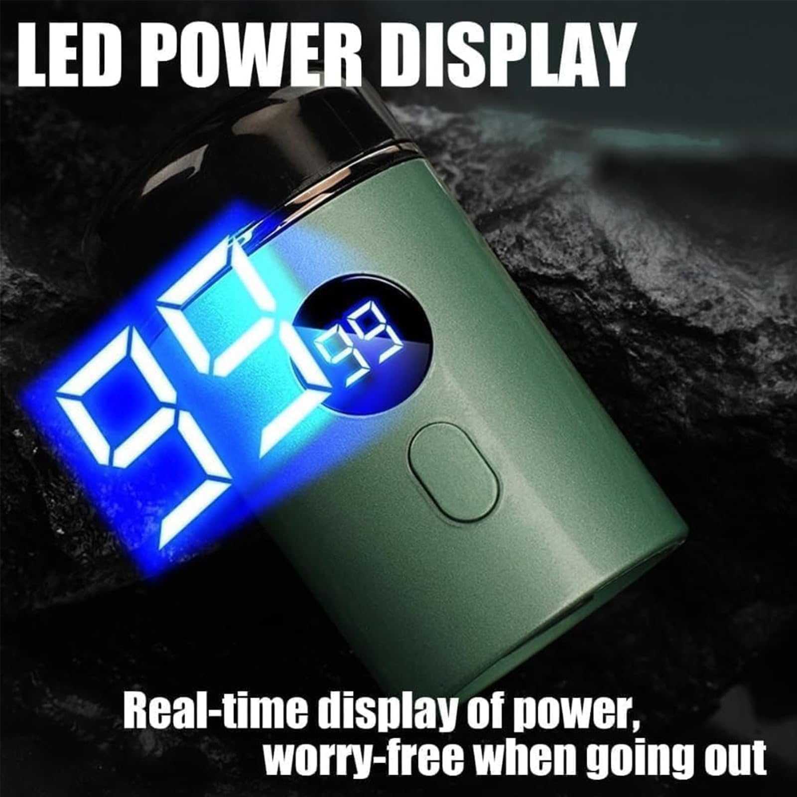 Vishopee Mini Portable Electric Shaver for Men - USB Rechargeable, IPX7 Waterproof, Travel & Gym Friendly - Gold (Ideal for Travel, Business Trips & Quick Grooming)