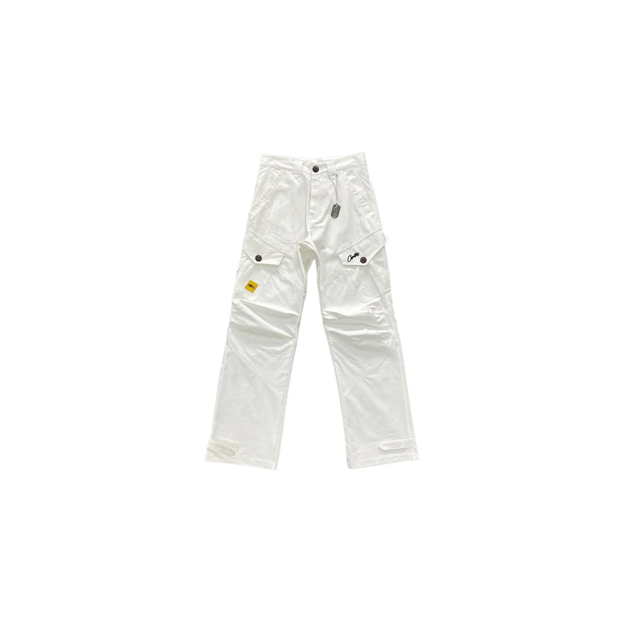 Corteiz Storm Cargo Pants for Men - White Streetwear Joggers | Comfortable & Stylish Hip Hop Fashion | Perfect for Urban Wear, Gym & Casual Outfits