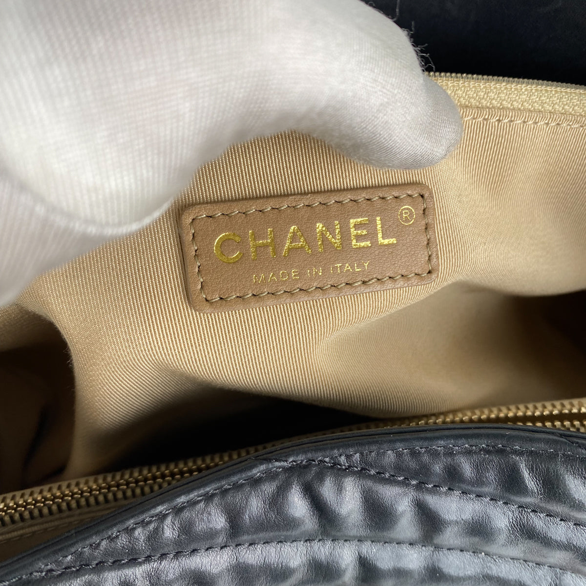 Chanel Chevron Gabrielle Black Leather Tote Bag for Women - Luxury Designer Handbag for Work, Travel & Everyday Use