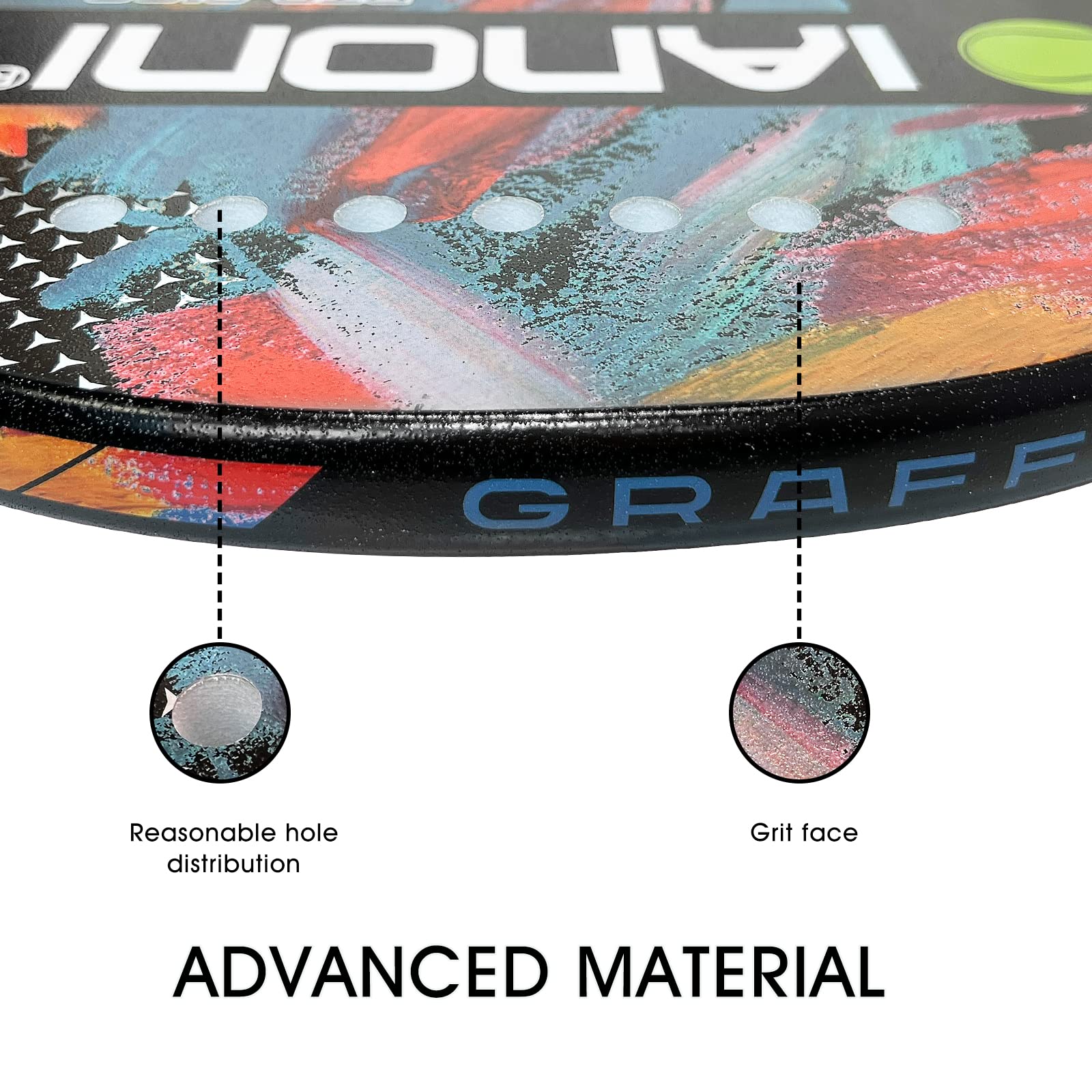 Premium Carbon Fiber Beach Tennis Paddle with EVA Memory Foam Core - Lightweight & Durable Racket for Outdoor Beach Tennis, Backyard Games & Summer Sports Activities