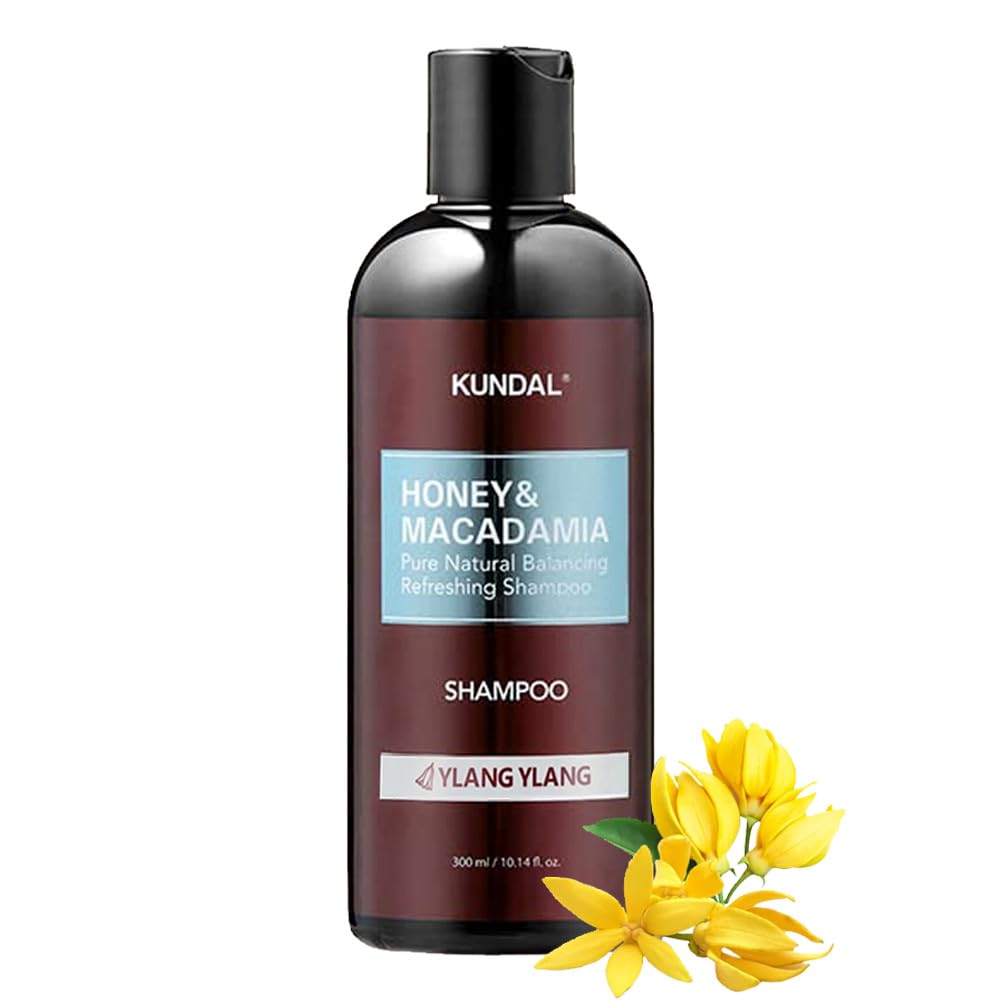 Korean Honey & Macadamia Shampoo - Damage Repair & Nourishing for Dry Hair with Ylang Ylang Scent - Home & Salon Use
