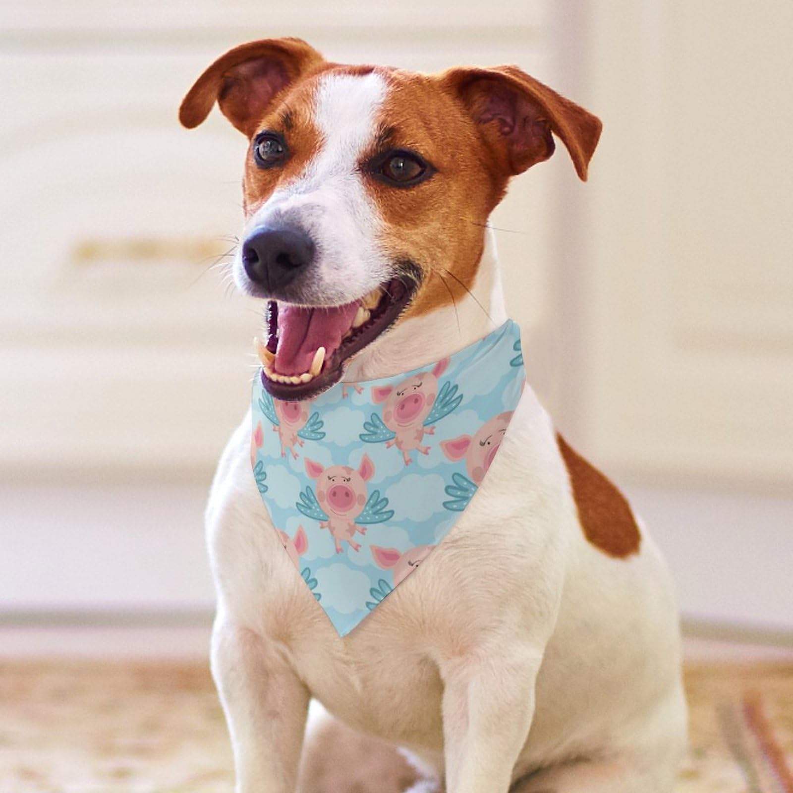 Cute Pink Piglets Dog Bandanas - Adjustable Pet Scarf Bibs for Small Medium Large Dogs & Cats - Perfect Christmas Thanksgiving Gift for Pets - Great for Holiday Photos & Family Gatherings