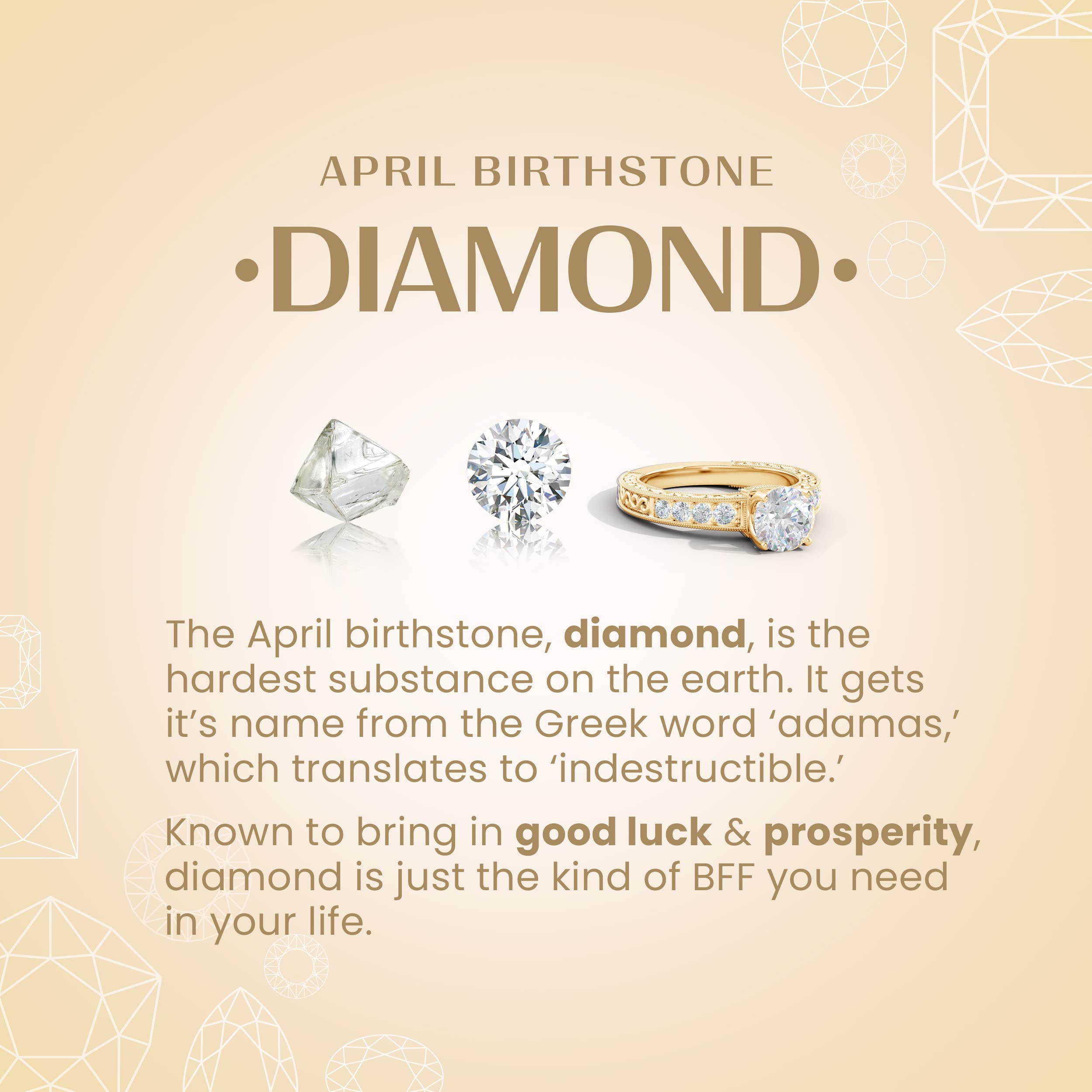 Angara 14K Solid Gold Natural Diamond Zodiac Sun Sign Pendant Necklace for Women | Perfect Birthday, Engagement, Anniversary & Wedding Gift | Elegant Everyday Wear & Special Occasion Jewelry