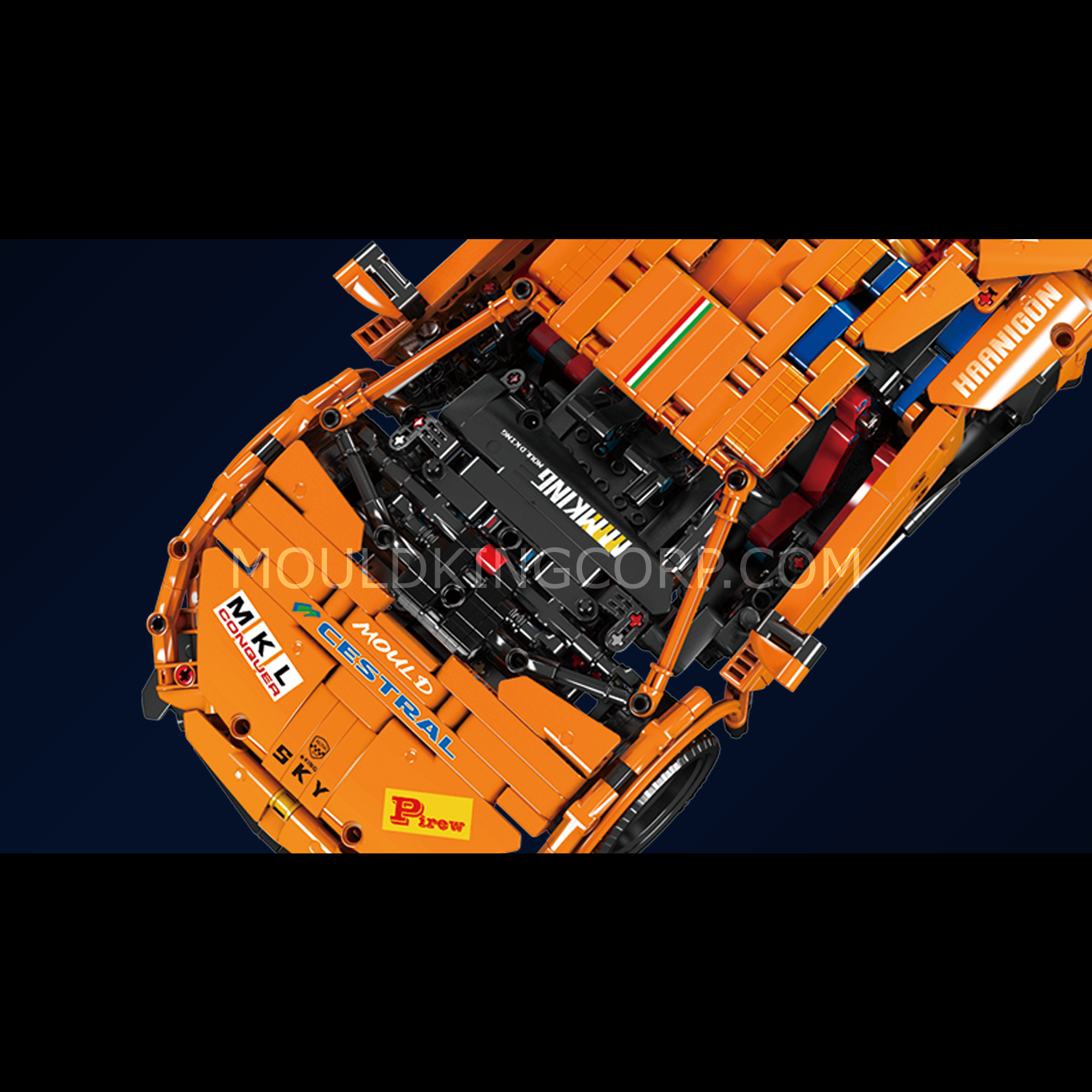 MOULD KING 13177 Italian Lamborghini SVJ Remote Control Car Building Kit | 1,608 Piece Model Car Set for Adults & Teens | DIY Supercar Toy for Collectors, Gifts & Home Display