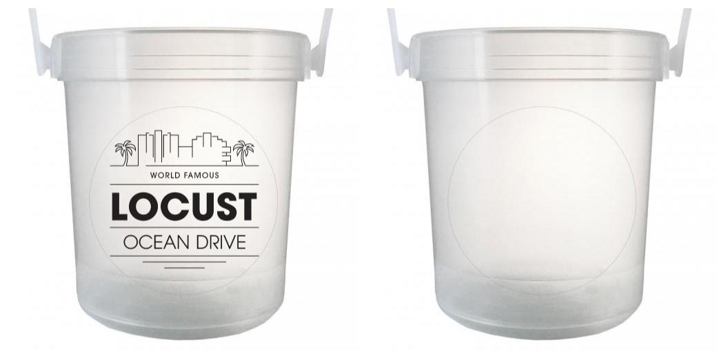 32 oz Plastic Rum Buckets with Custom Sticker - Bulk Party Cups for Cocktails, Margaritas & Mixed Drinks - Perfect for Beach Parties, BBQs & Tailgating