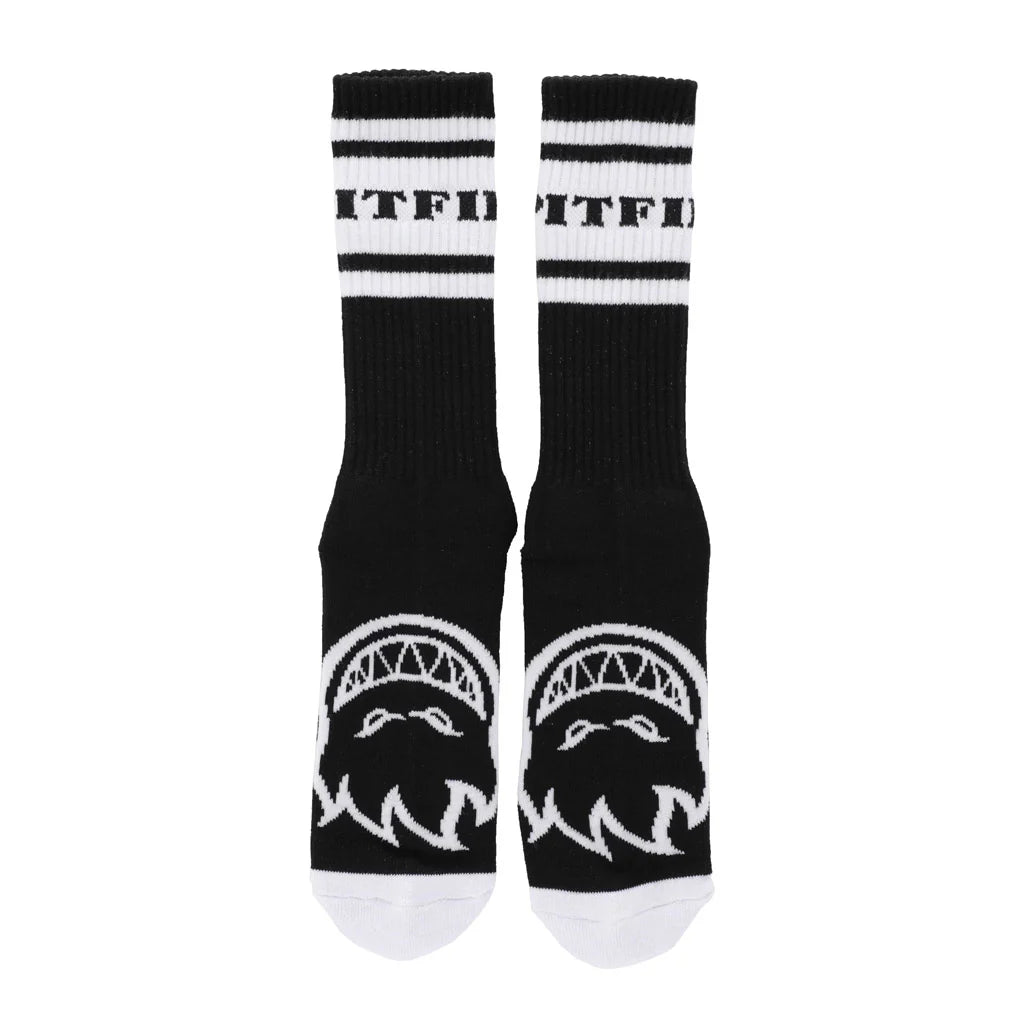 Spitfire Classic '87 Bighead Socks - Black/White Skateboard Socks for Men & Women - Perfect for Skateboarding, Streetwear & Casual Outfits