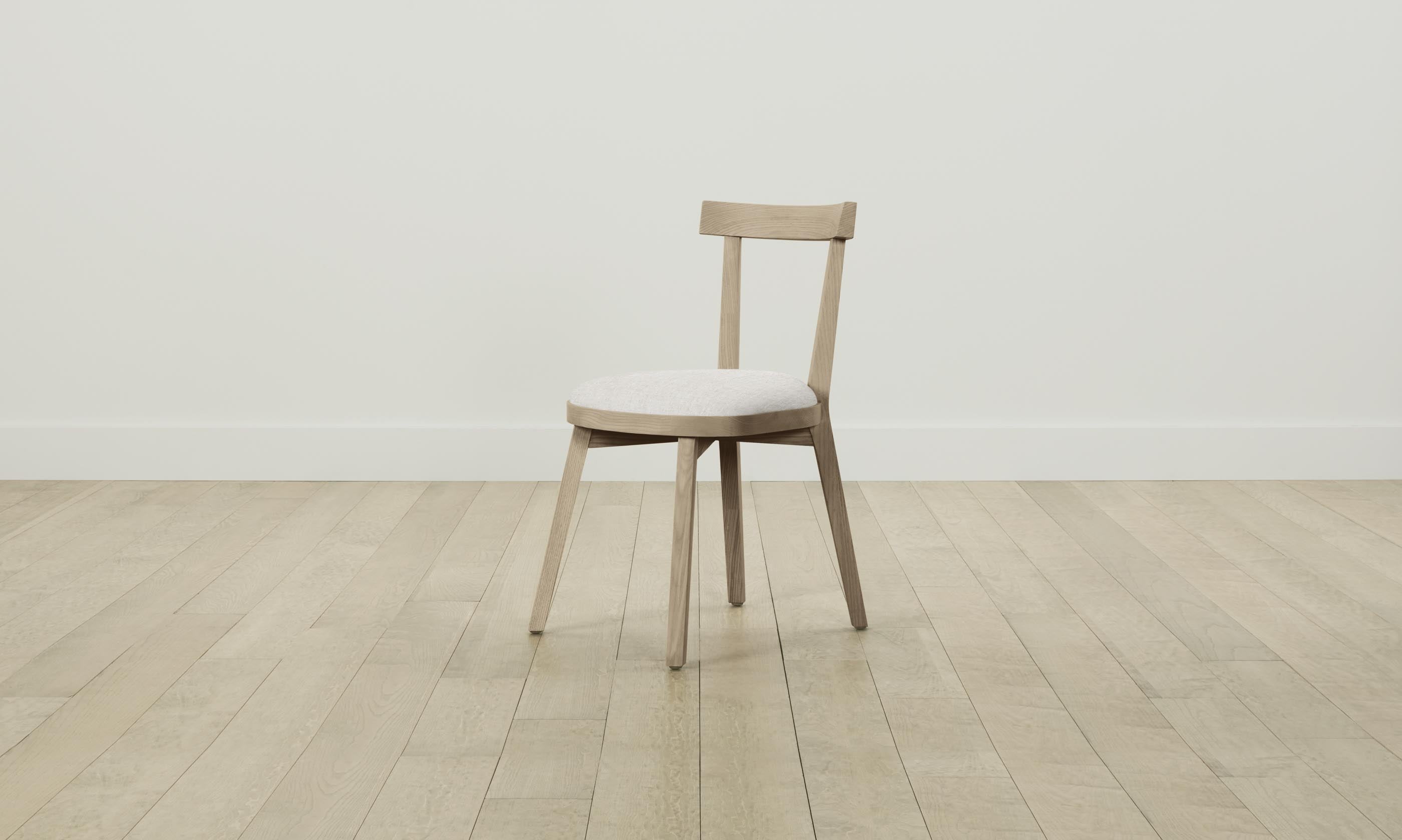 Allen Dining Chair - Heritage Belgian Linen Upholstered in Egret White | Modern Farmhouse Dining Room Furniture for Kitchen, Breakfast Nook & Formal Dining Areas