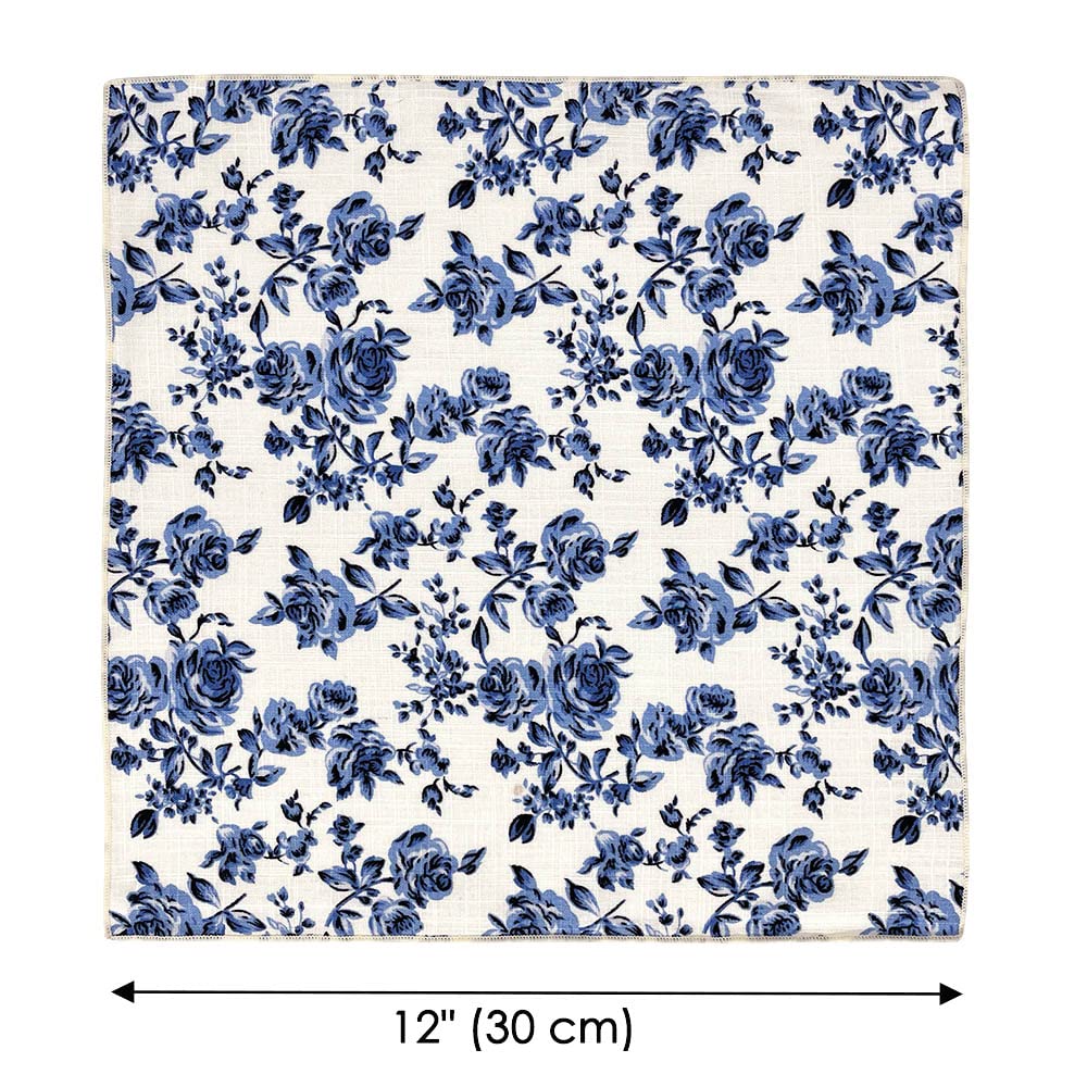 Kebocis Men's Floral Pocket Square Handkerchief - Stylish Silk Pocket Squares for Suits, Weddings & Formal Events