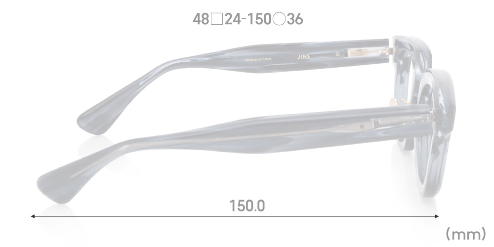 JINS UKIYO 009 58mm Classic Retro Sunglasses - UV400 Protection, Lightweight Acetate Frame for Men & Women - Perfect for Driving, Beach, and Outdoor Activities