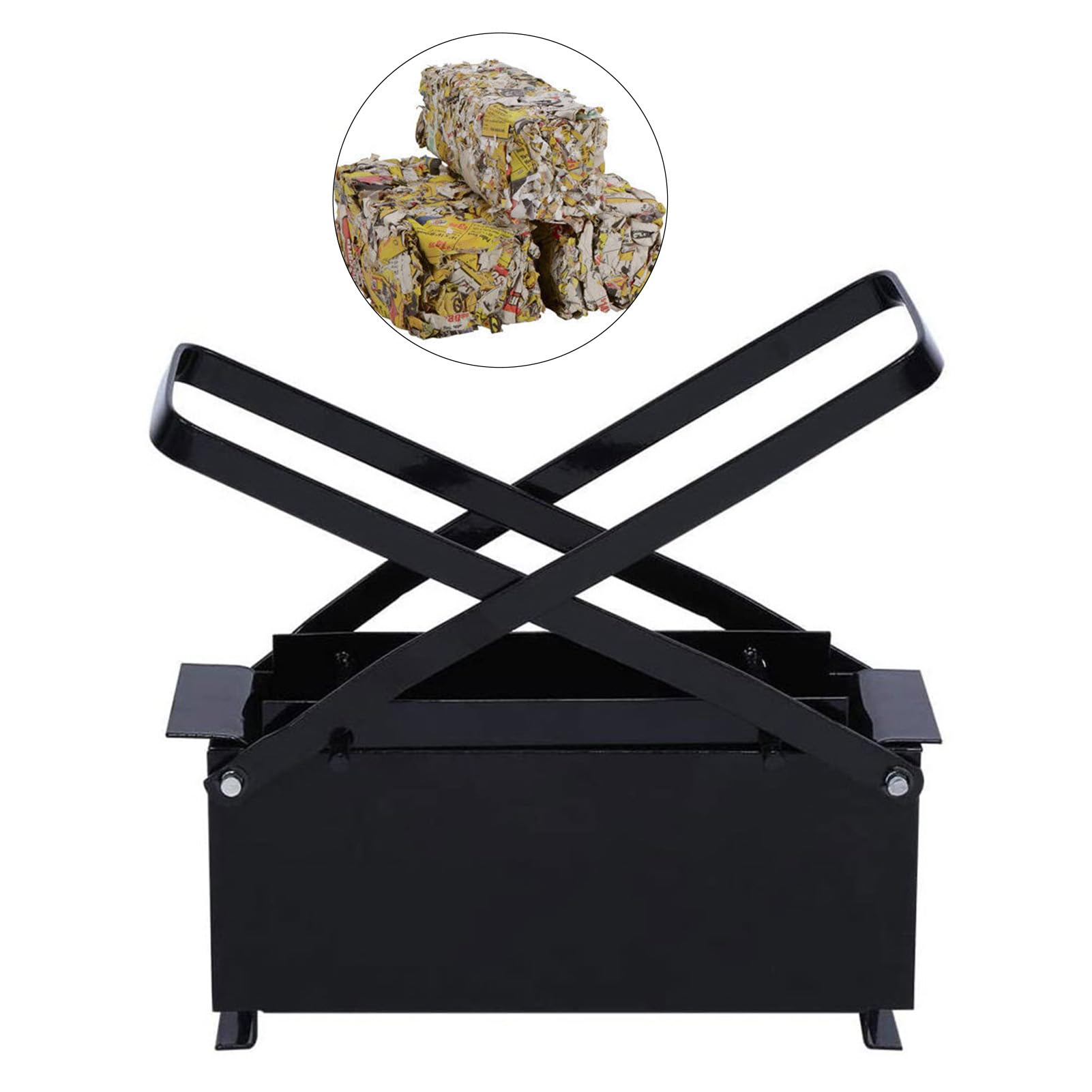 Alvinlite Manual Paper Log Briquette Maker - DIY Recycled Newspaper Press for Fire Bricks | Eco-Friendly Heating Fuel for Wood Stoves & Fireplaces | Compact 10x5x3.2 Inch Home Tool for Sustainable Living & Camping