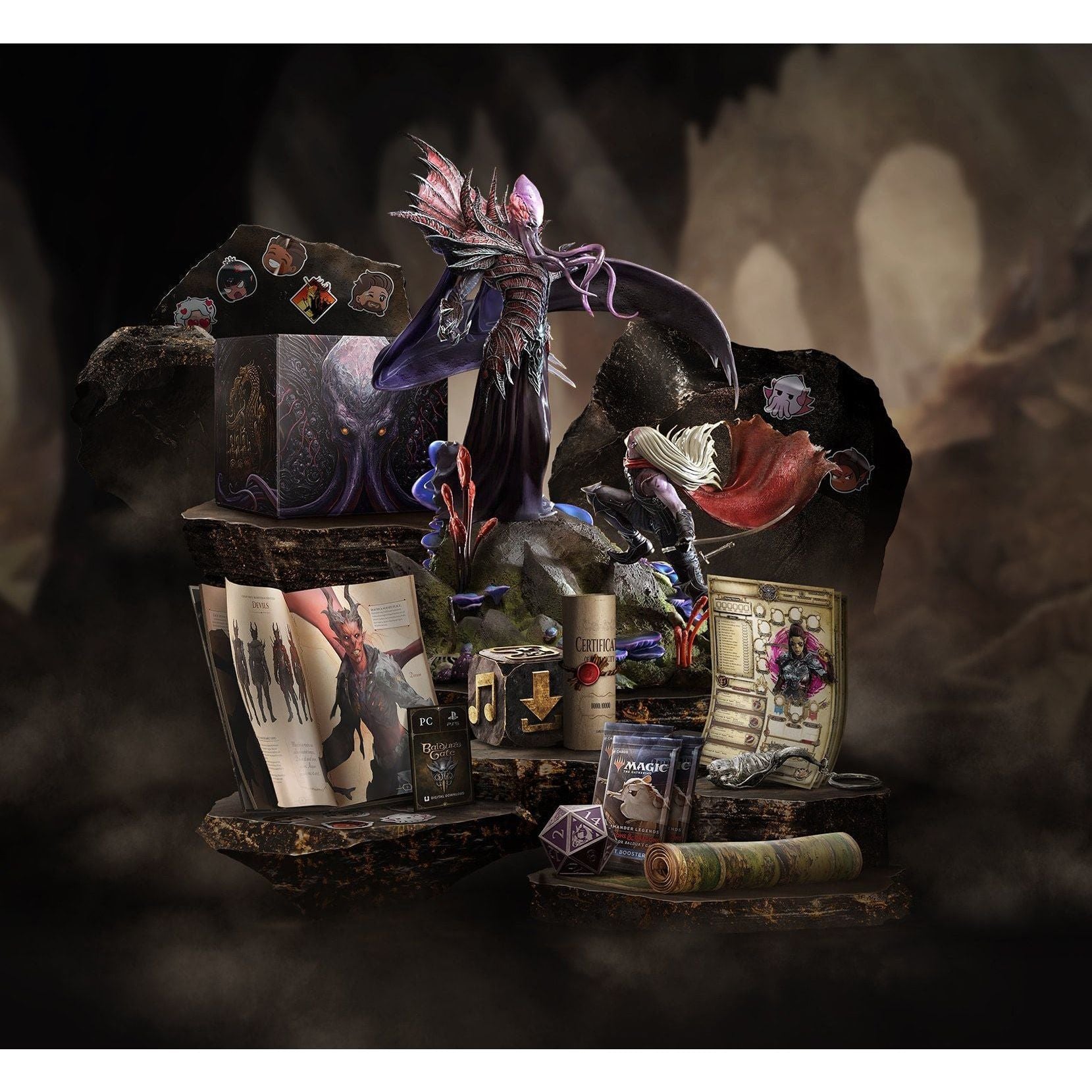 Baldur's Gate 3 Collector's Edition - Exclusive Collectibles, Art Book & Steelbook Case (No Game Included) - Perfect for RPG Fans & Fantasy Collectors