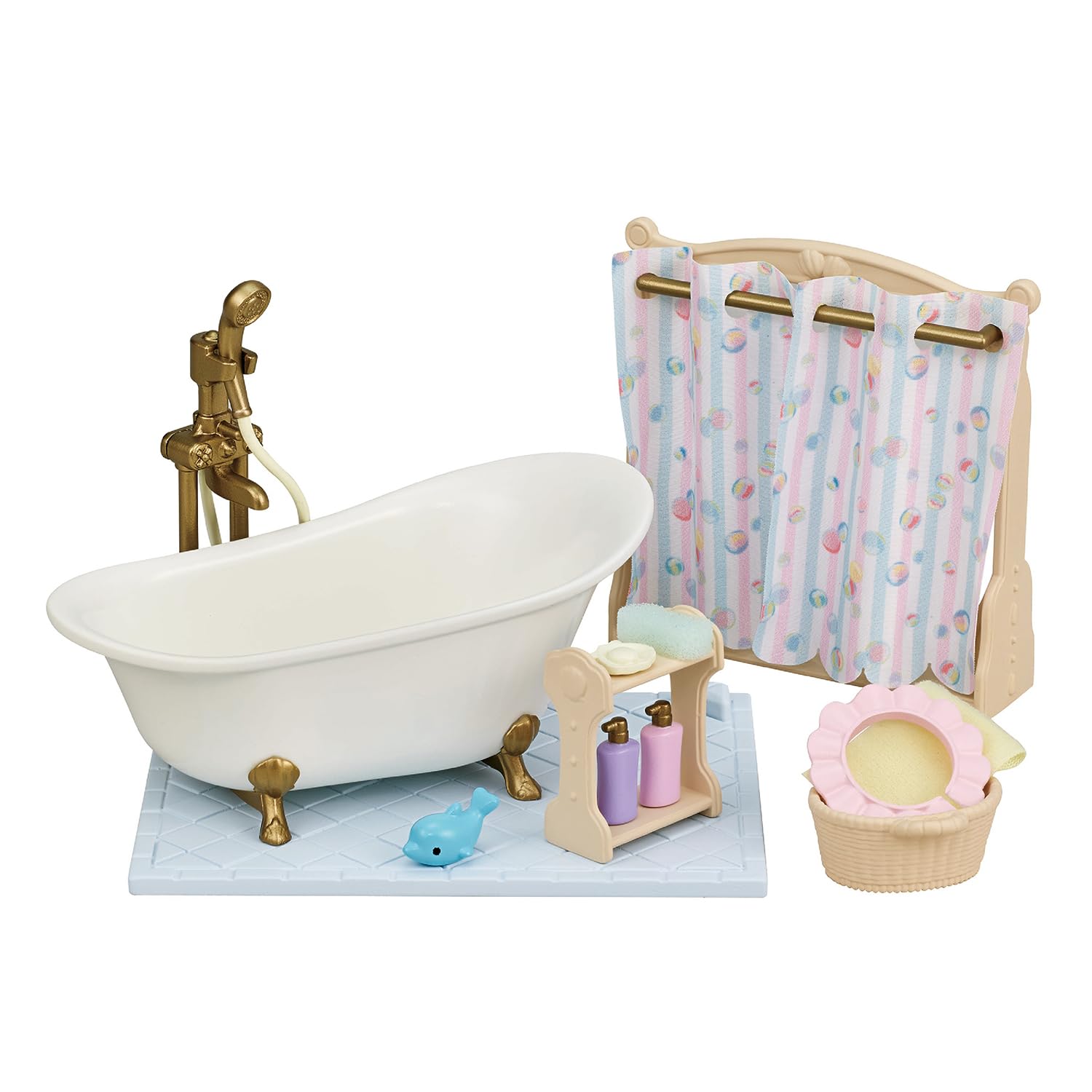Calico Critters Bath & Shower Set - Colorful Animal-Themed Bath Toys for Kids | Perfect for Bathtime Fun & Imaginative Play